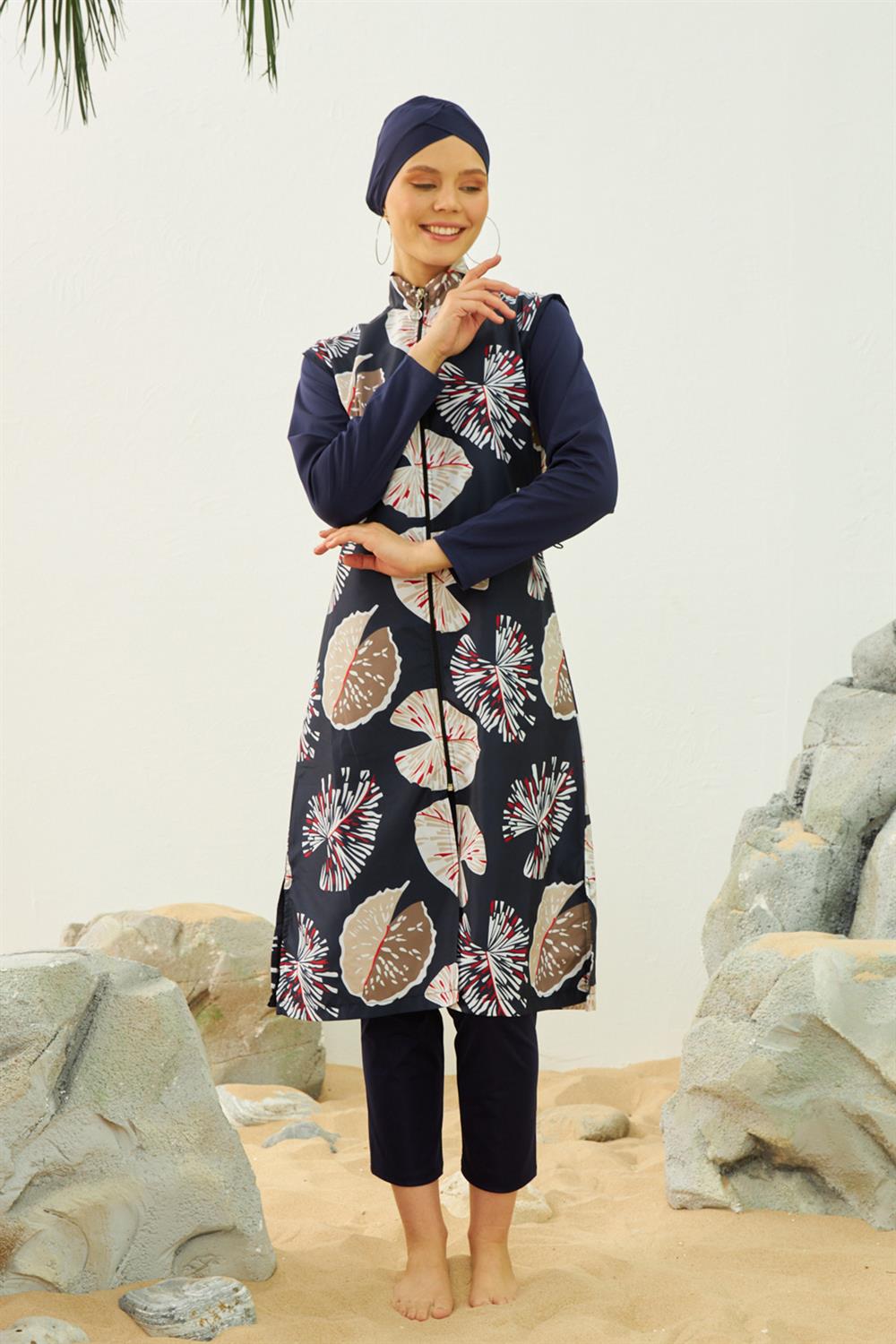 Tam Kapalı Tesettür Mayo Deniz Mayosu TD223-501