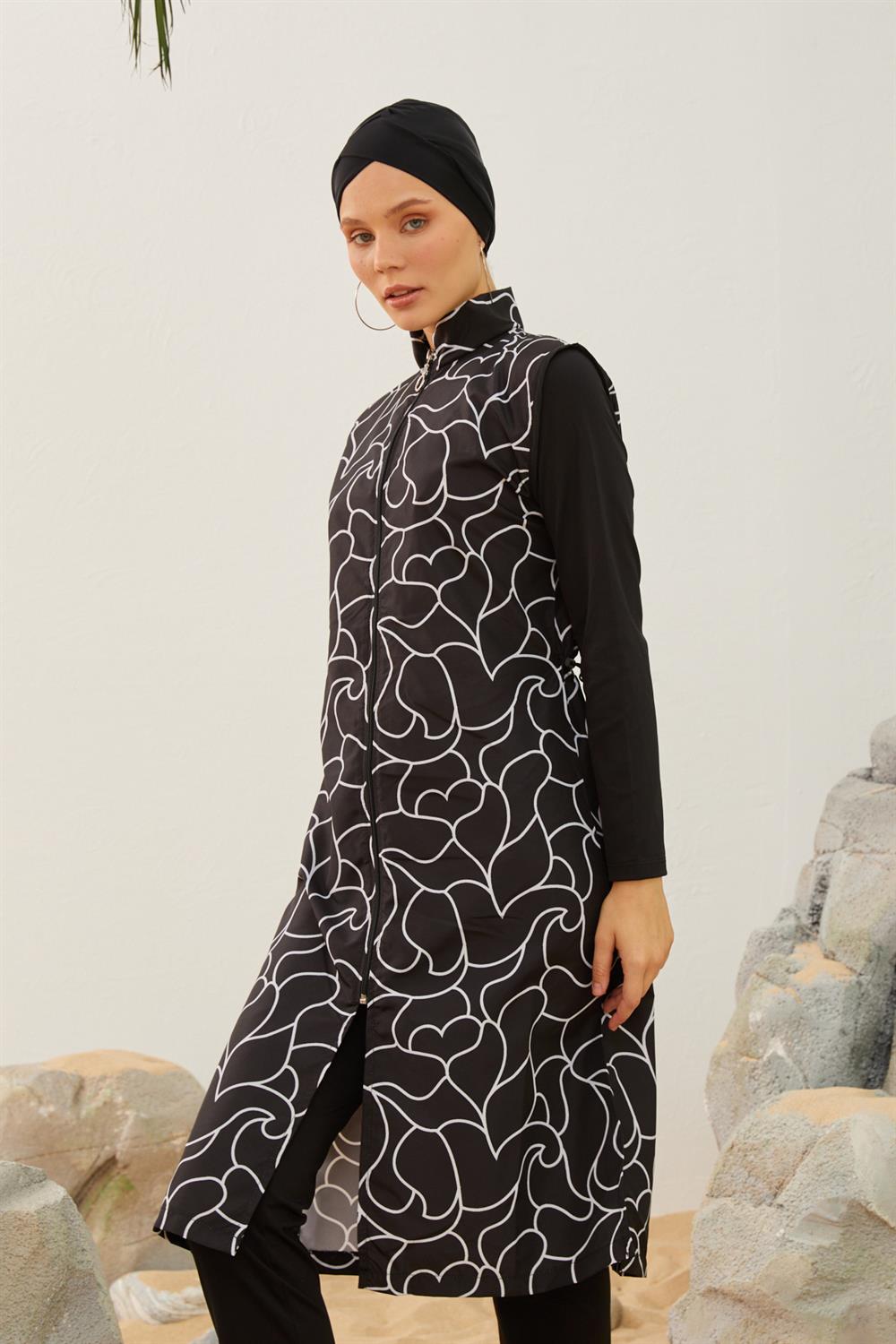 Tam Kapalı Tesettür Mayo Deniz Mayosu TD223-015