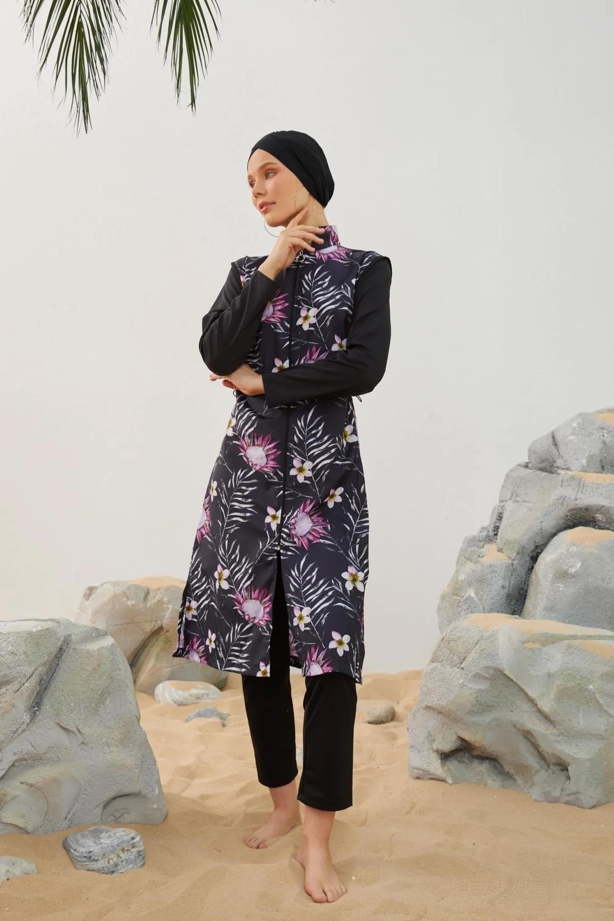 Tam Kapalı Tesettür Mayo Deniz Mayosu TDD23-401