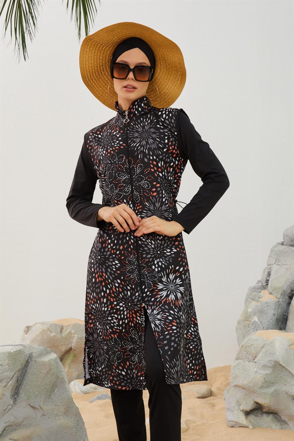 Tam Kapalı Tesettür Mayo Deniz Mayosu TD223-020