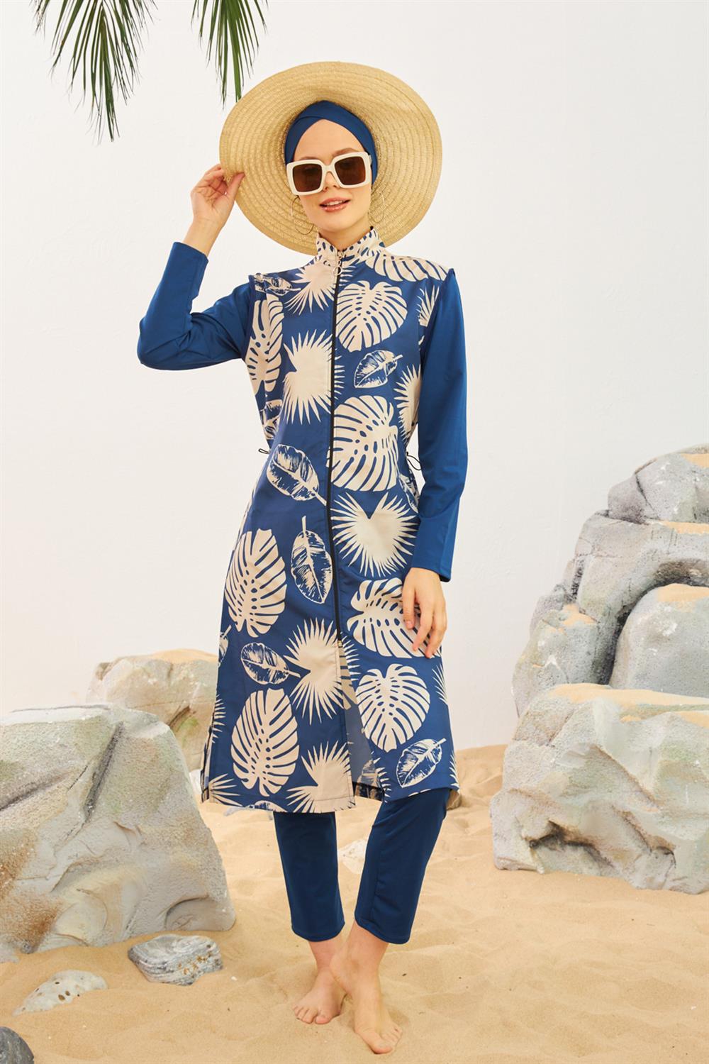 Tam Kapalı Tesettür Mayo Deniz Mayosu TD223-518