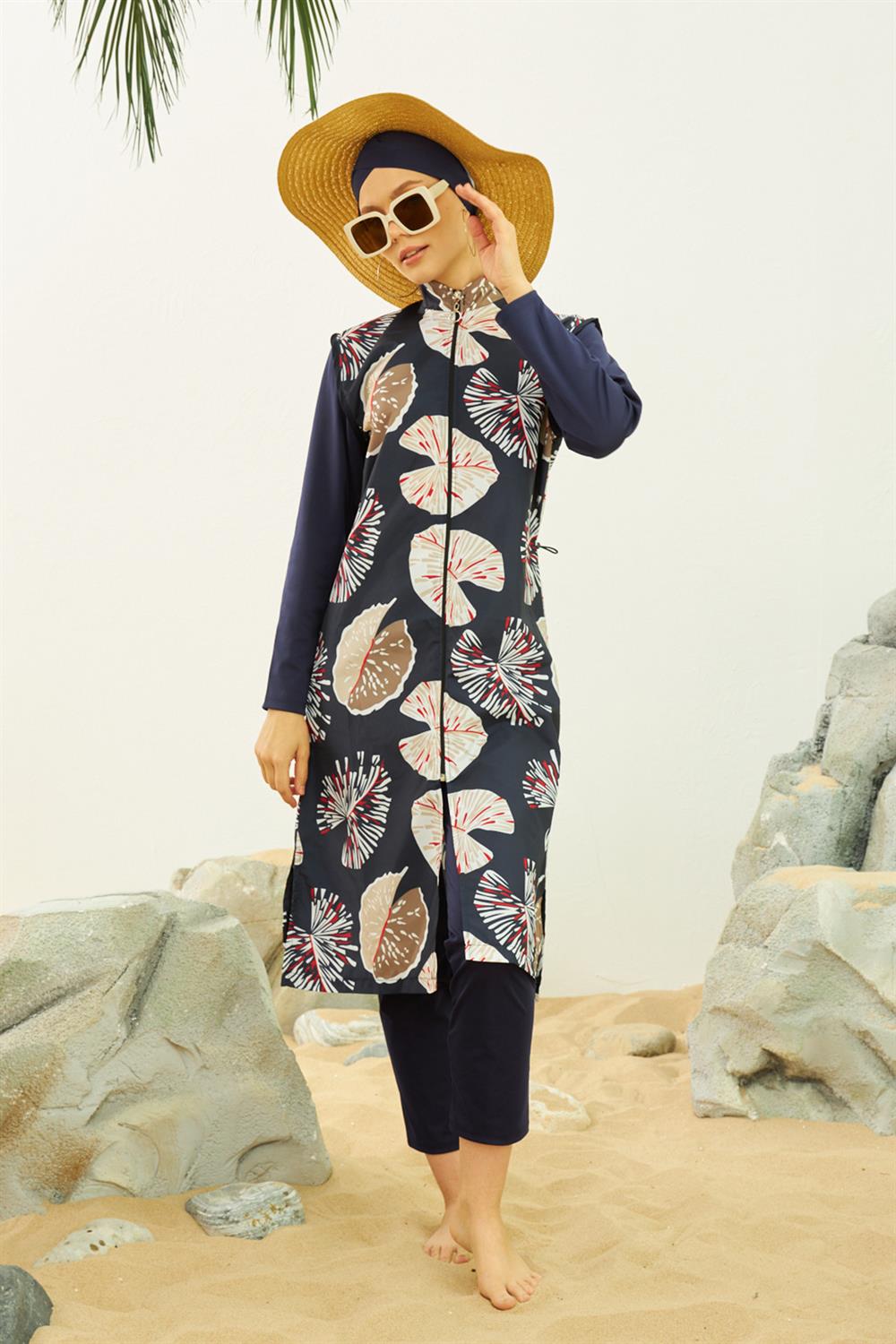 Tam Kapalı Tesettür Mayo Deniz Mayosu TD223-501