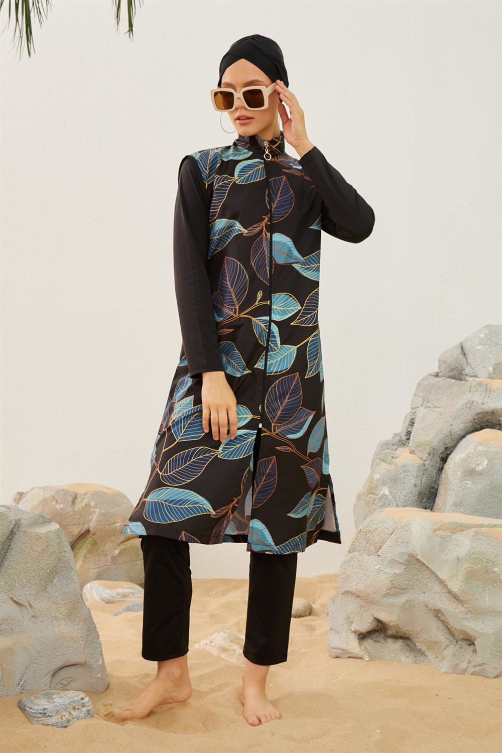 Tam Kapalı Tesettür Mayo Deniz Mayosu TD223-050