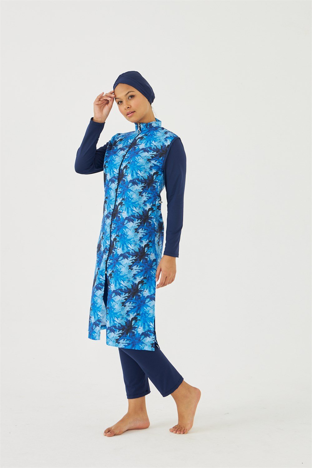 Tam Kapalı Tesettür Mayo Deniz Mayosu TD703-456