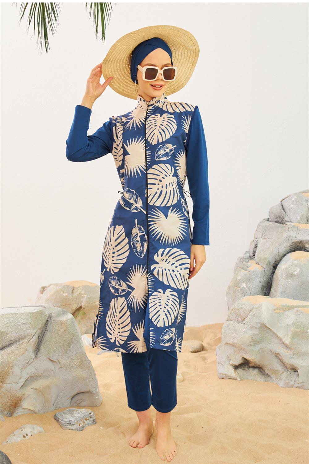 Tam Kapalı Tesettür Mayo Deniz Mayosu TD223-518