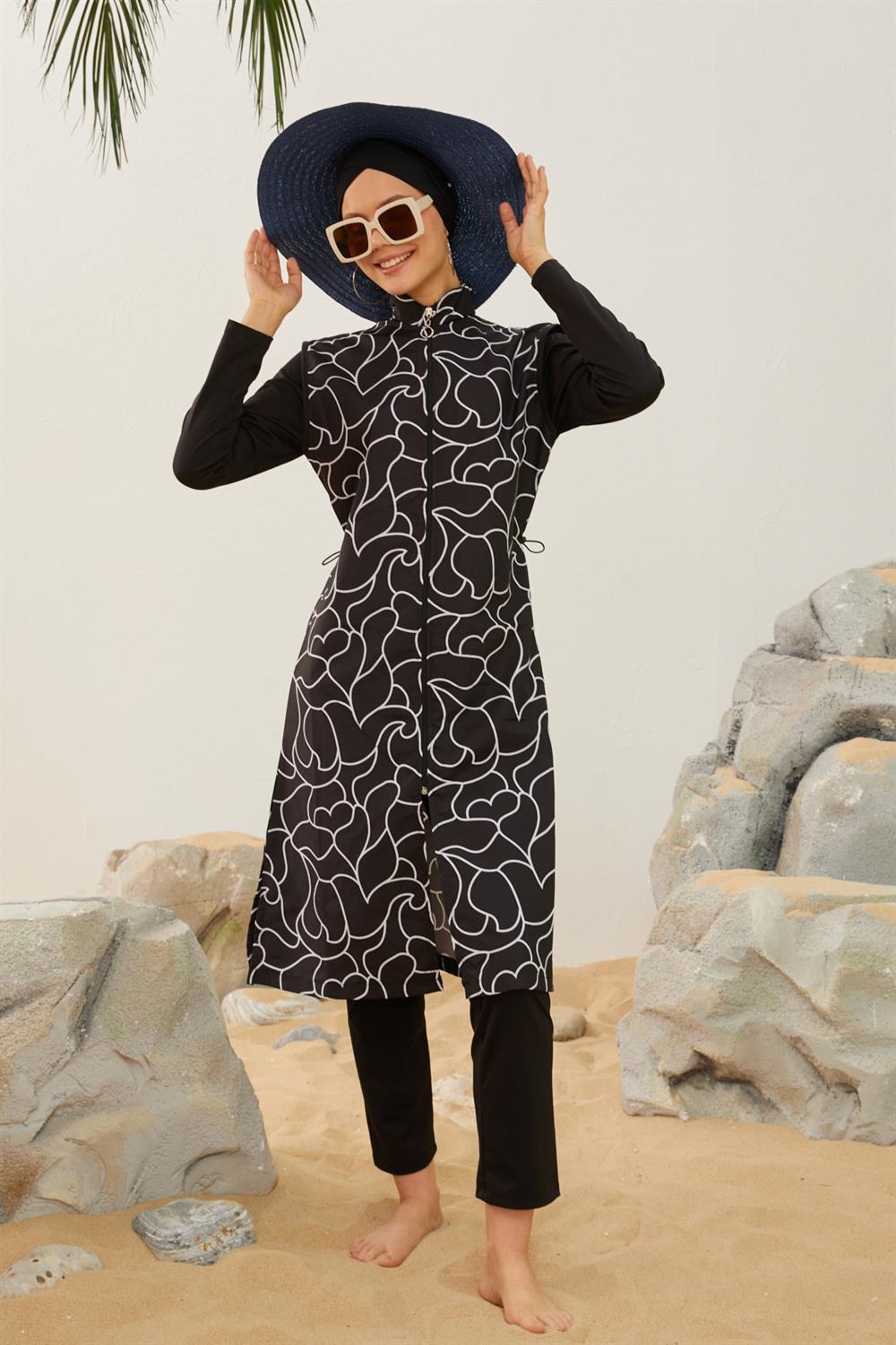 Tam Kapalı Tesettür Mayo Deniz Mayosu TD223-015