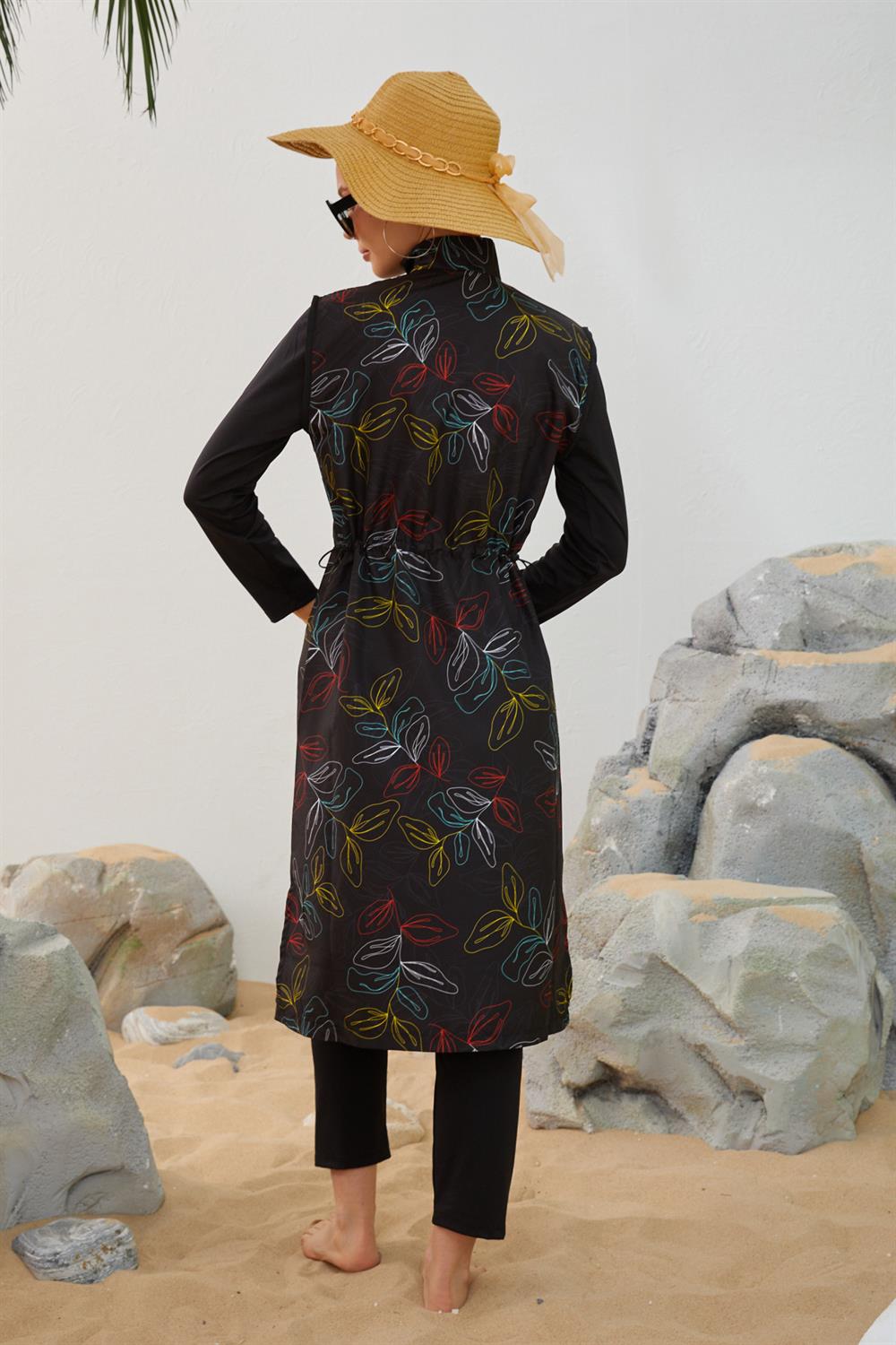 Tam Kapalı Tesettür Mayo Deniz Mayosu TD223-001