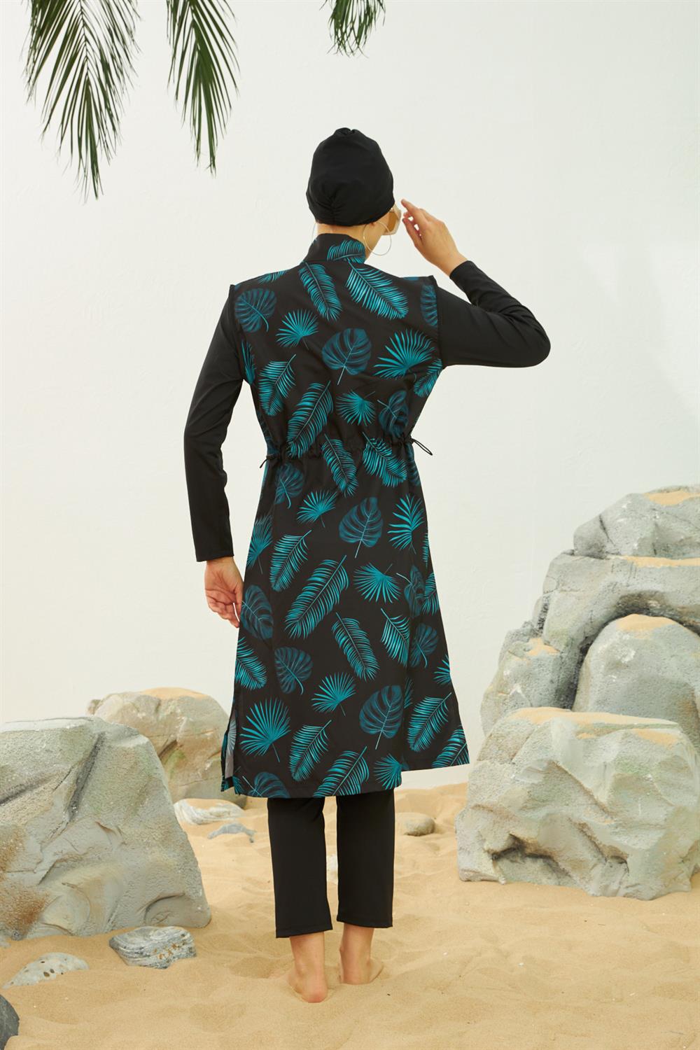 Tam Kapalı Tesettür Mayo Deniz Mayosu TD223-030