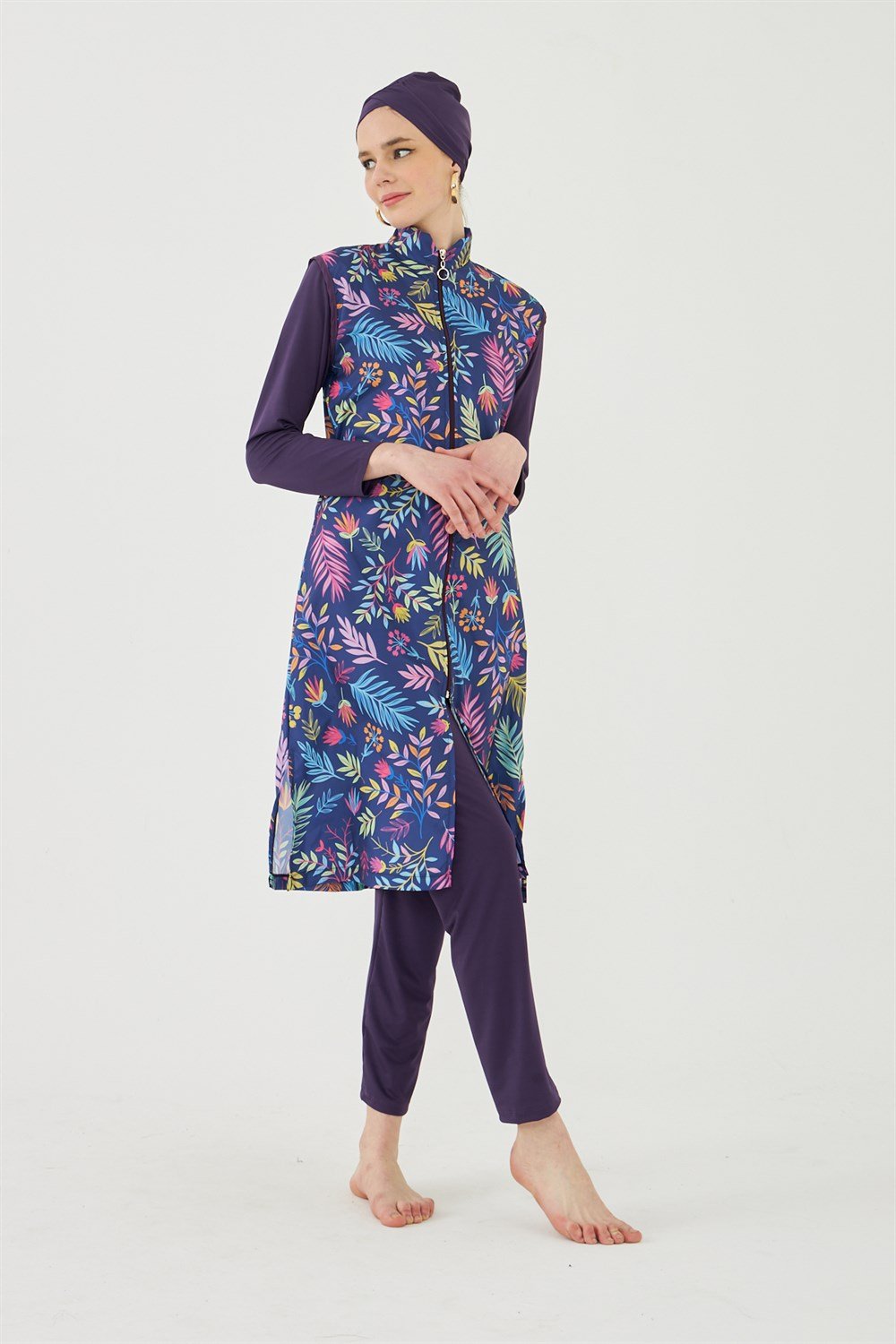 Tam Kapalı Tesettür Mayo Deniz Mayosu TD21-250