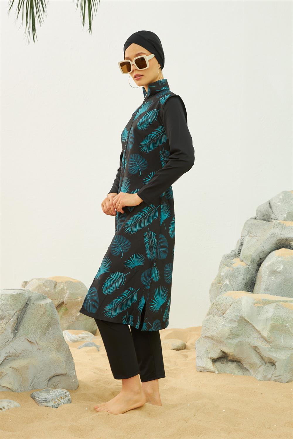 Tam Kapalı Tesettür Mayo Deniz Mayosu TD223-030