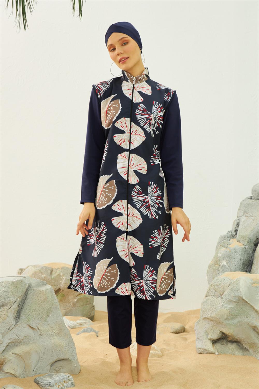 Tam Kapalı Tesettür Mayo Deniz Mayosu TD223-501