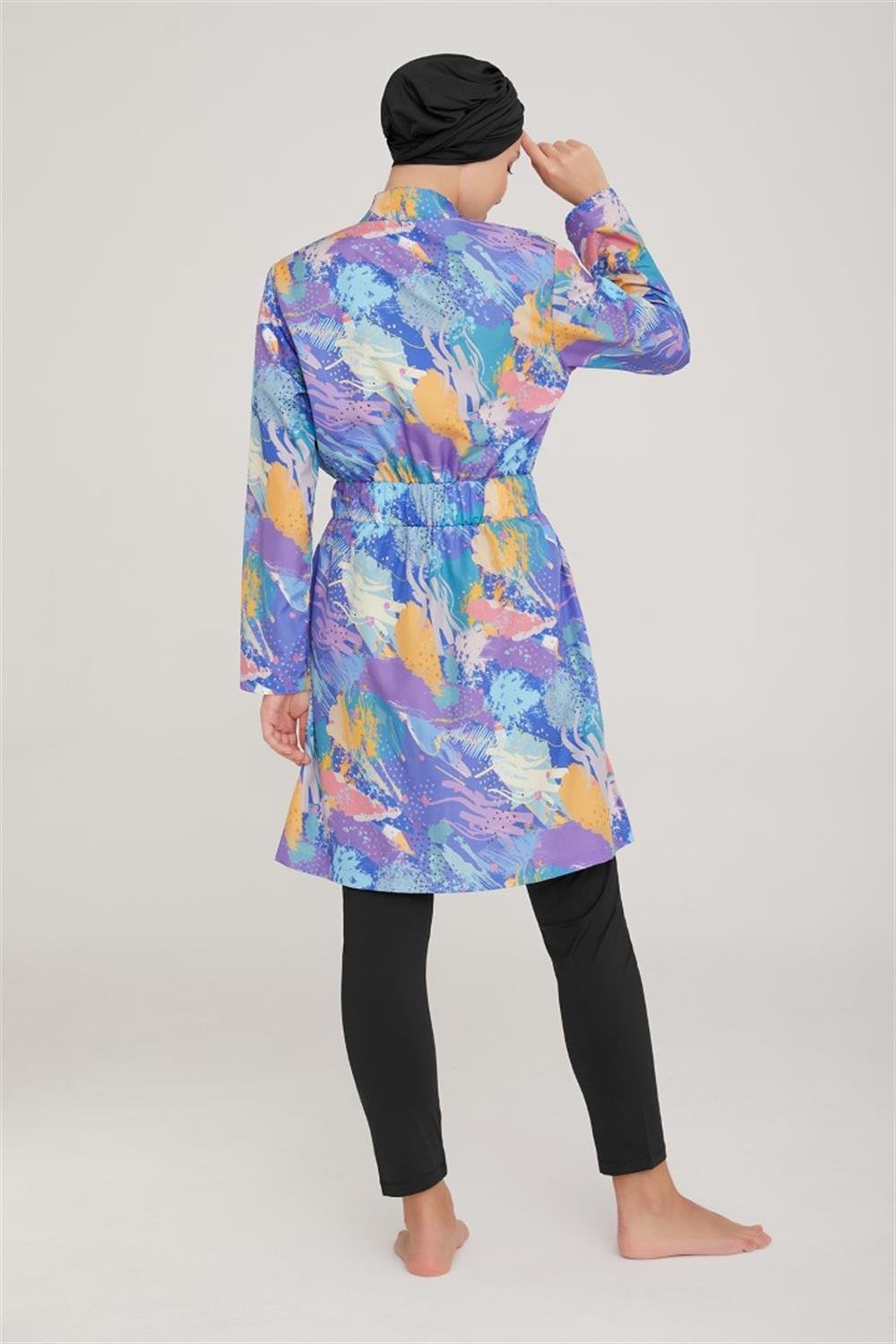 Tam Kapalı Tesettür Mayo Desı 1 8056 Siyah Remsa Mayo