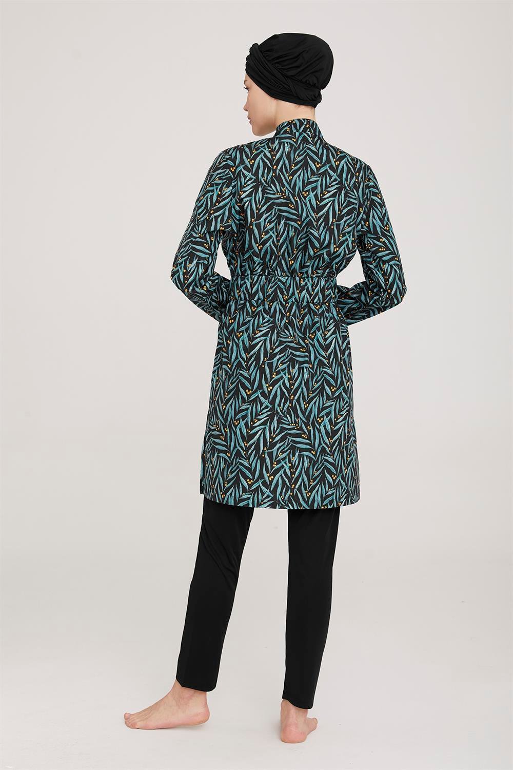 Tam Kapalı Tesettür Mayo Desı 5 8060 Siyah Remsa Mayo