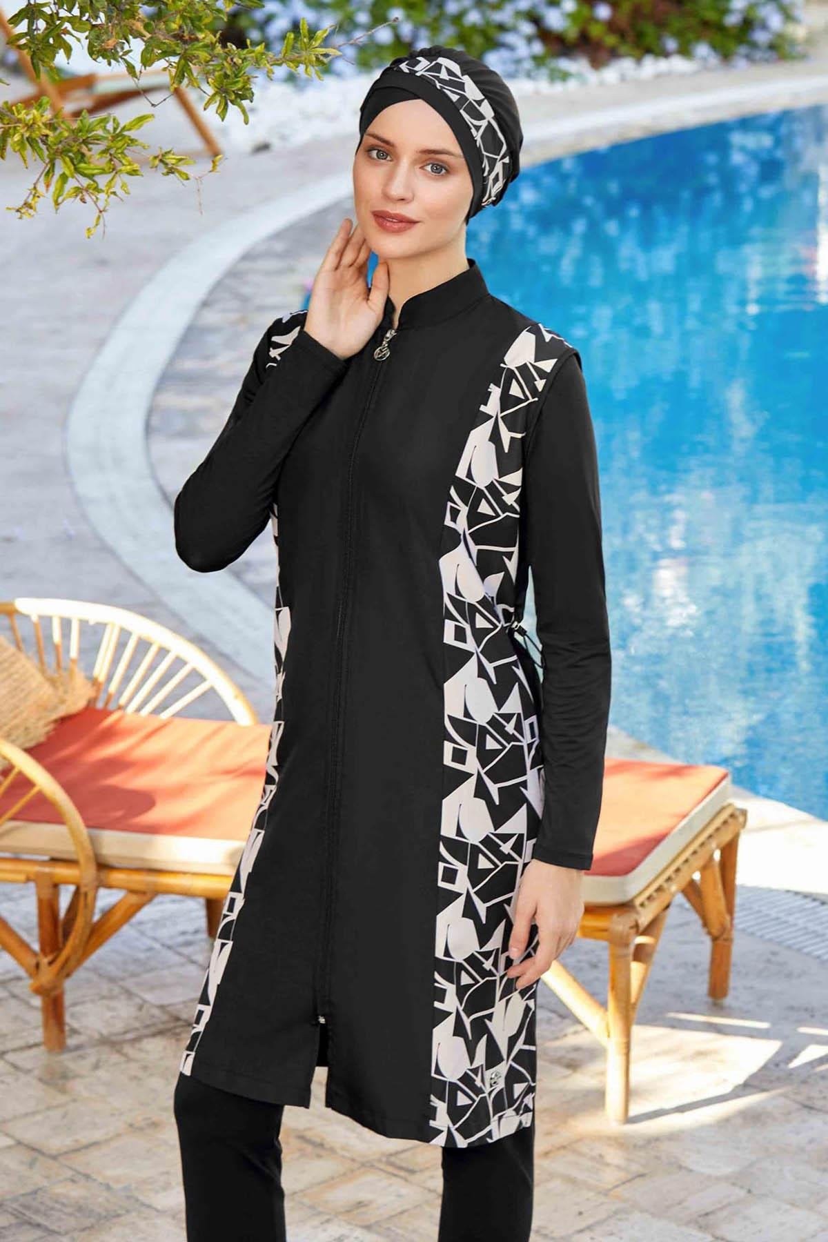 Tam Kapalı Tesettür Mayo Georgıa 8240 Siyah