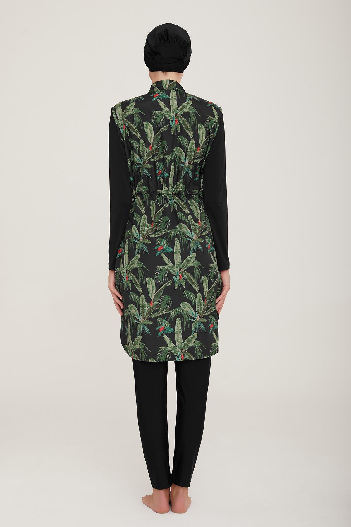 Tam Kapalı Tesettür Mayo Kyle 2237 Siyah Remsa Mayo