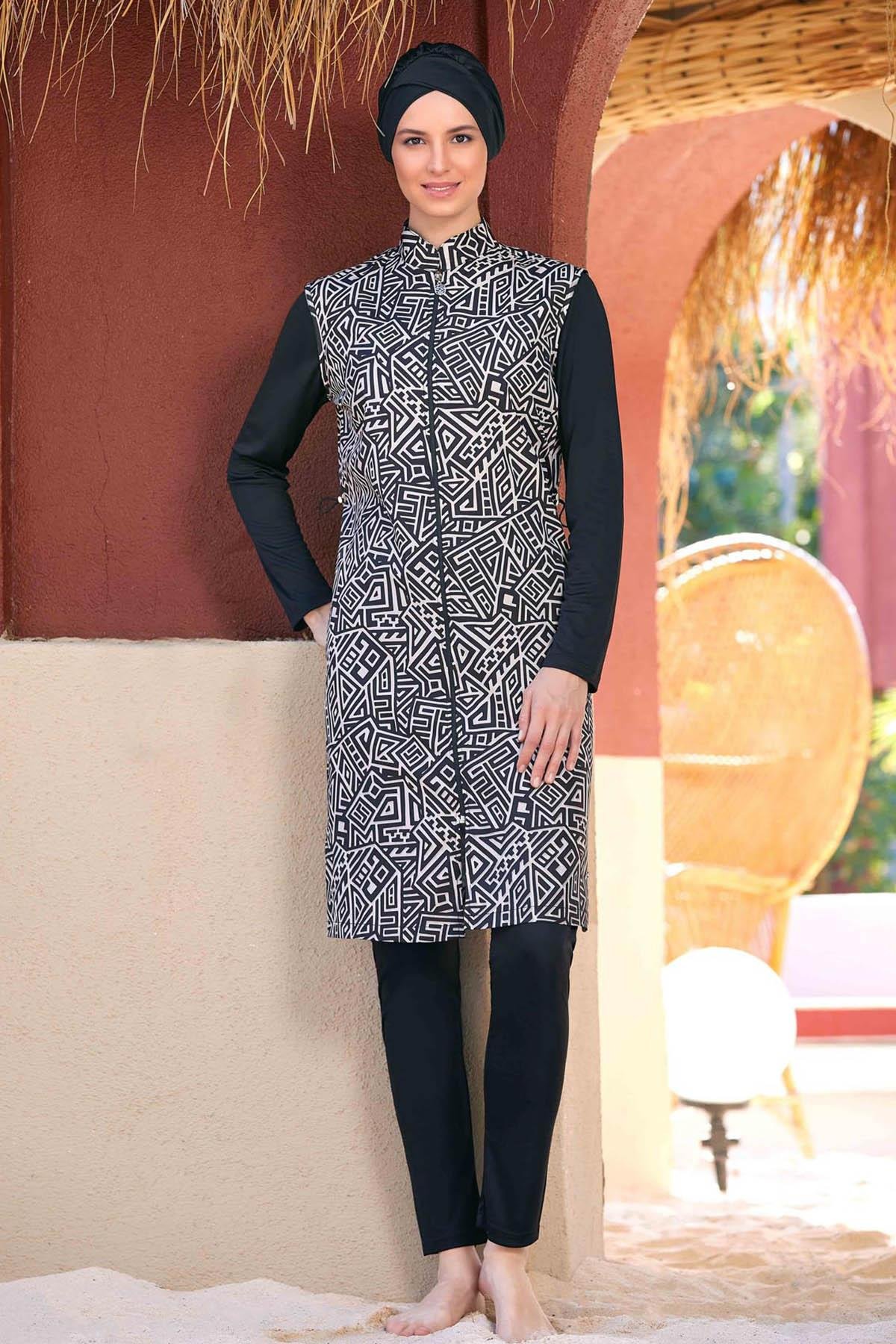 Tam Kapalı Tesettür Mayo Sofıya 9270 Siyah