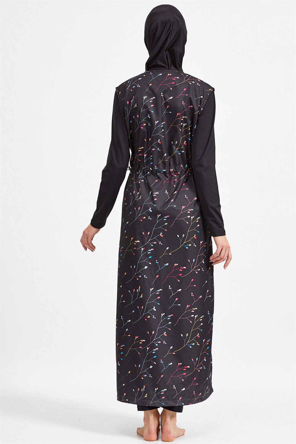 Tam Kapalı Tesettür Mayo Tam Boy 2221 Siyah