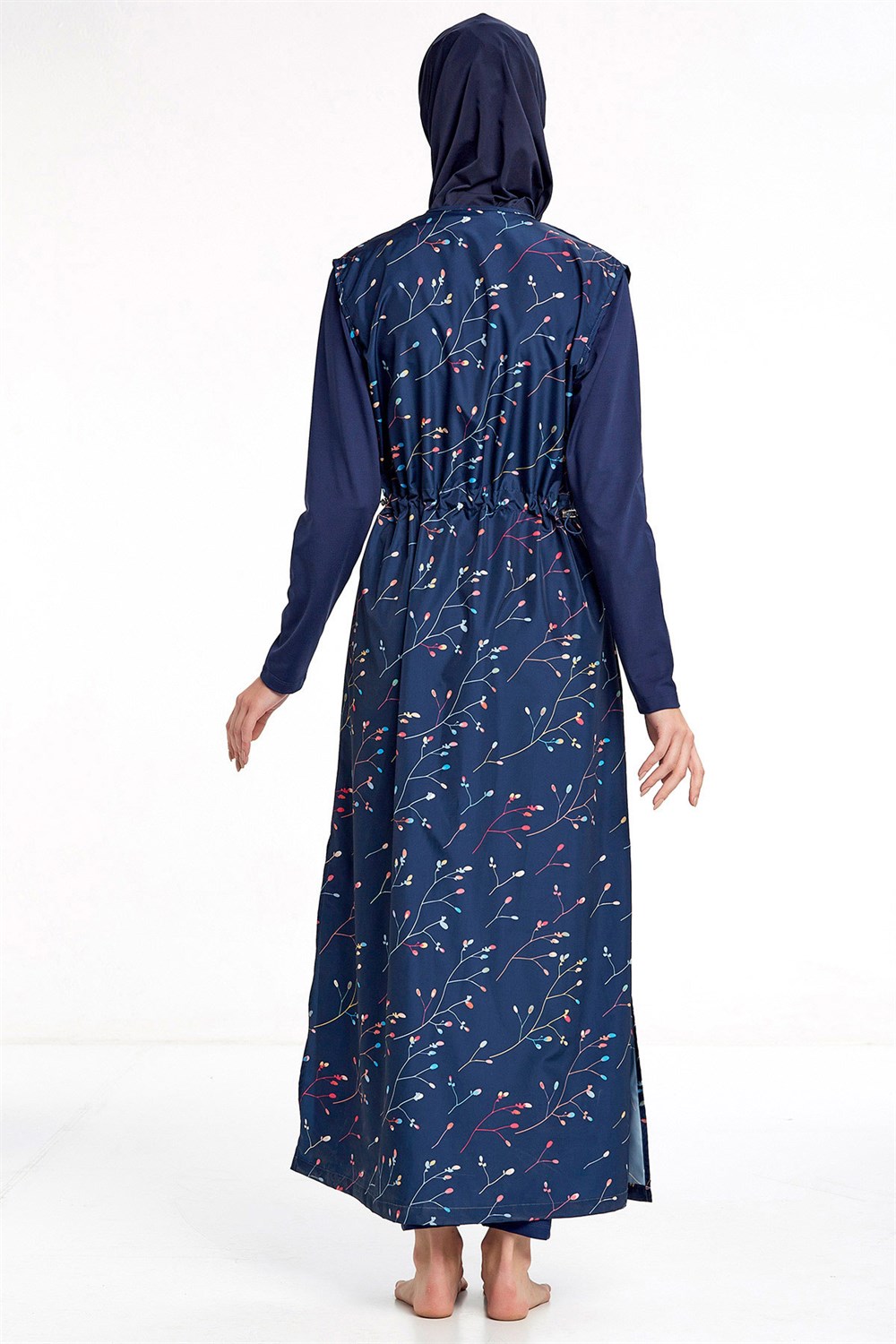 Tam Kapalı Tesettür Mayo Tam boy Adasea 2221 Koyu Lacivert