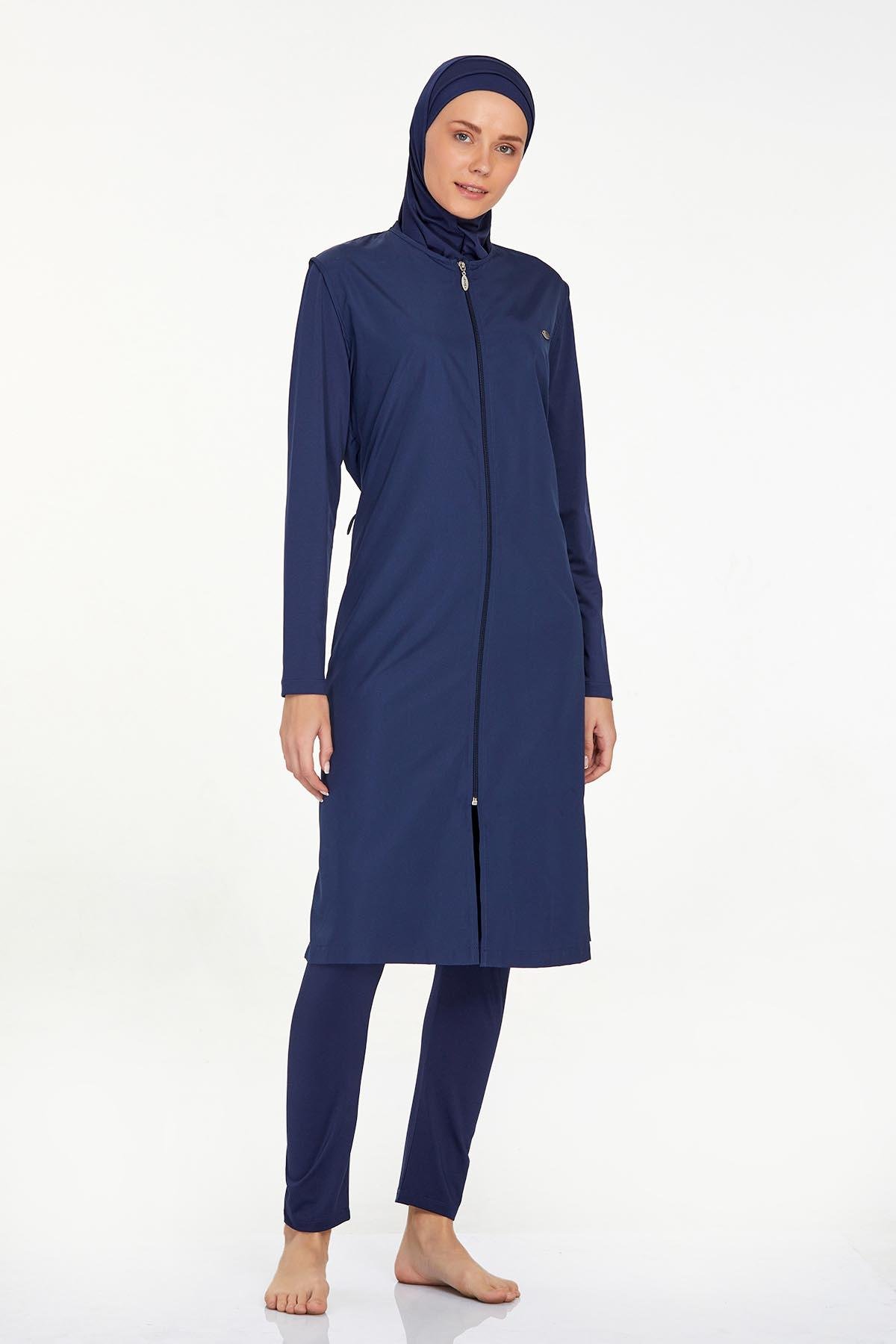 Tam Kapalı Tesettür Mayo Thandıe 1250 Koyu Lacivert Remsa Mayo
