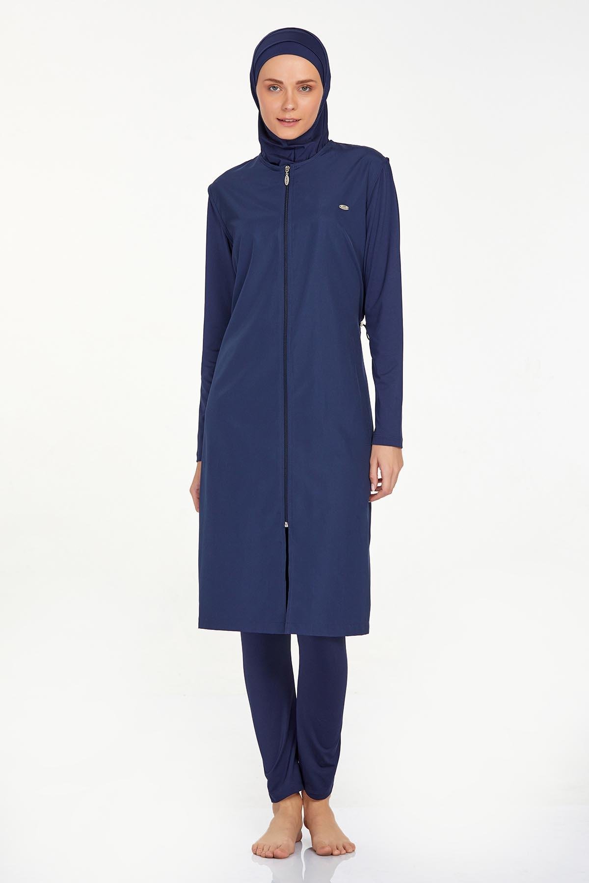 Tam Kapalı Tesettür Mayo Thandıe 1250 Koyu Lacivert Remsa Mayo
