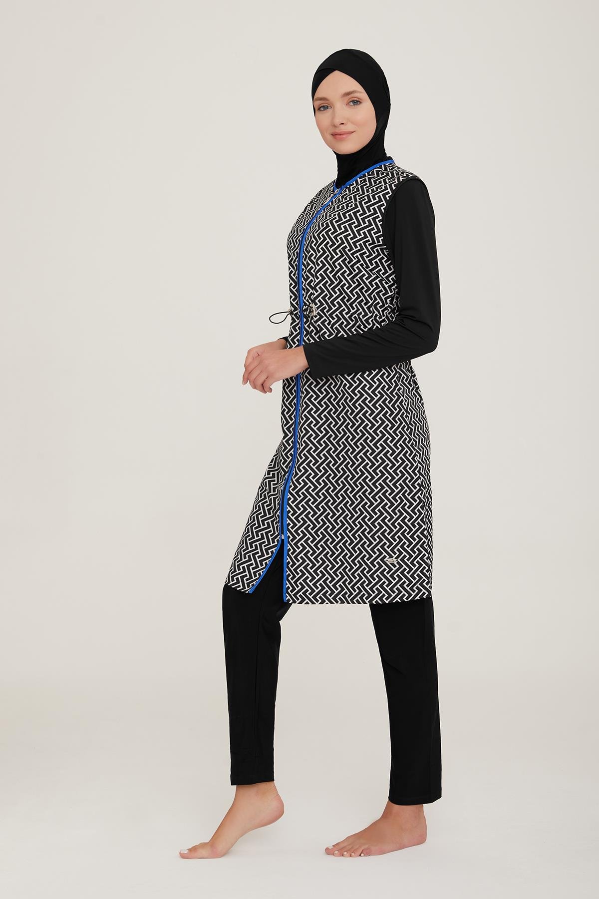 Tam Kapalı Tesettür Mayo Vıctorıa 3 2234 Siyah Remsa Mayo