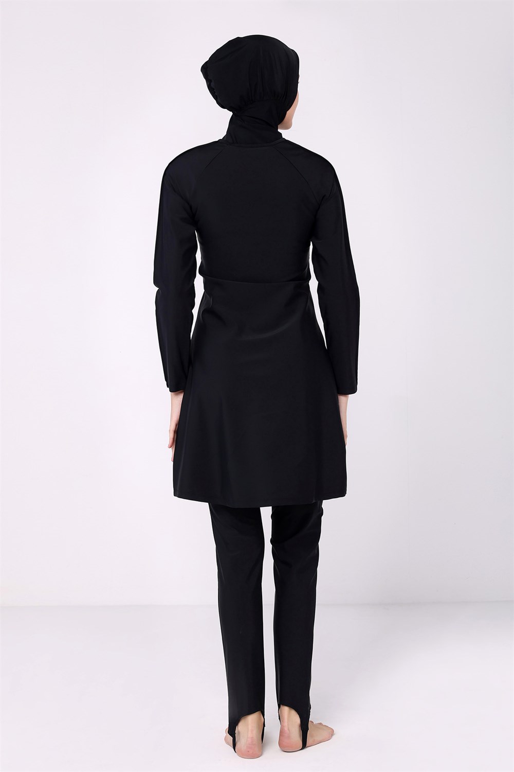 Tam Kapalı Tesettür Mayo Yüzücü 2133 Siyah Remsa Mayo