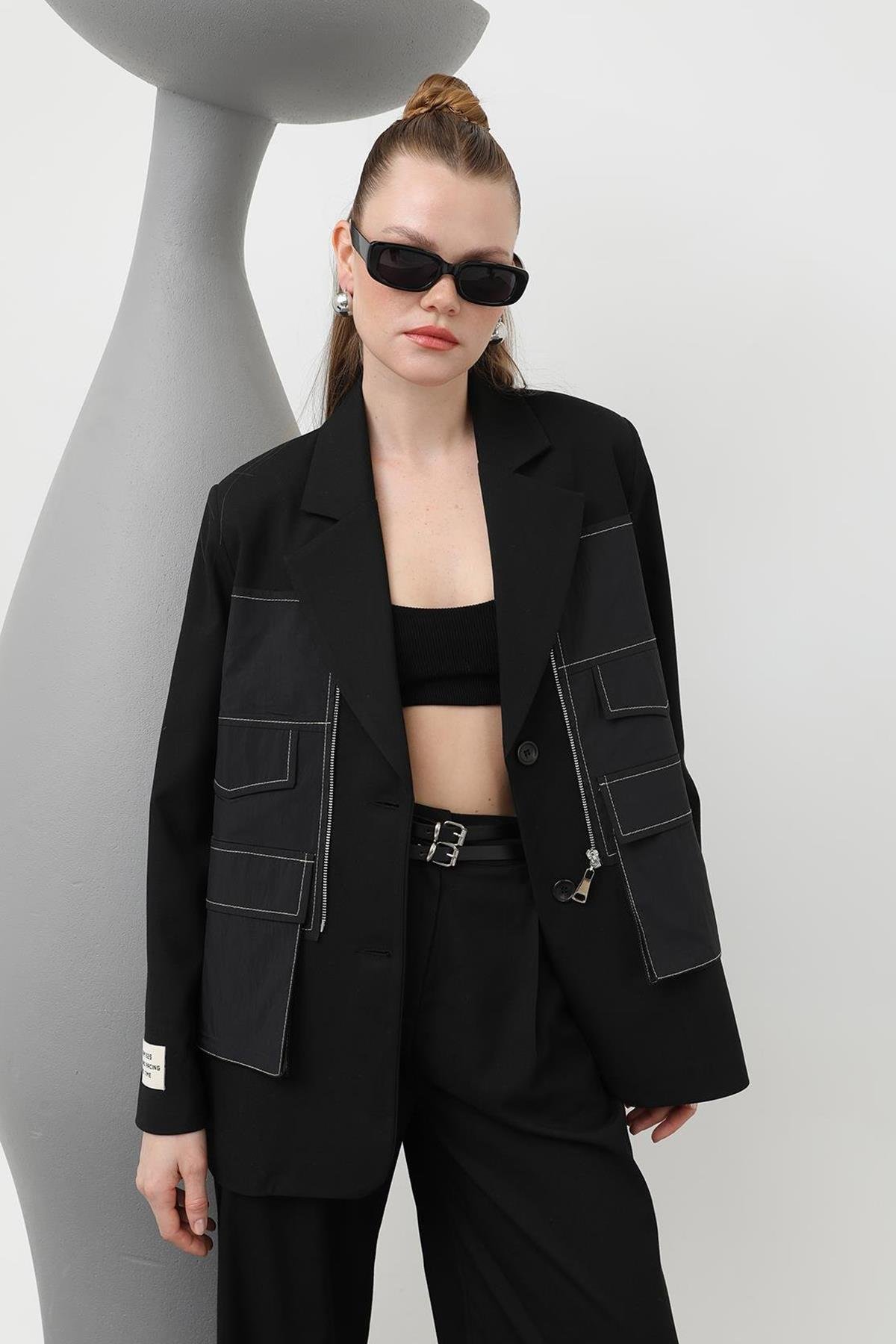 Tasarım Blazer Ceket 32151 Siyah