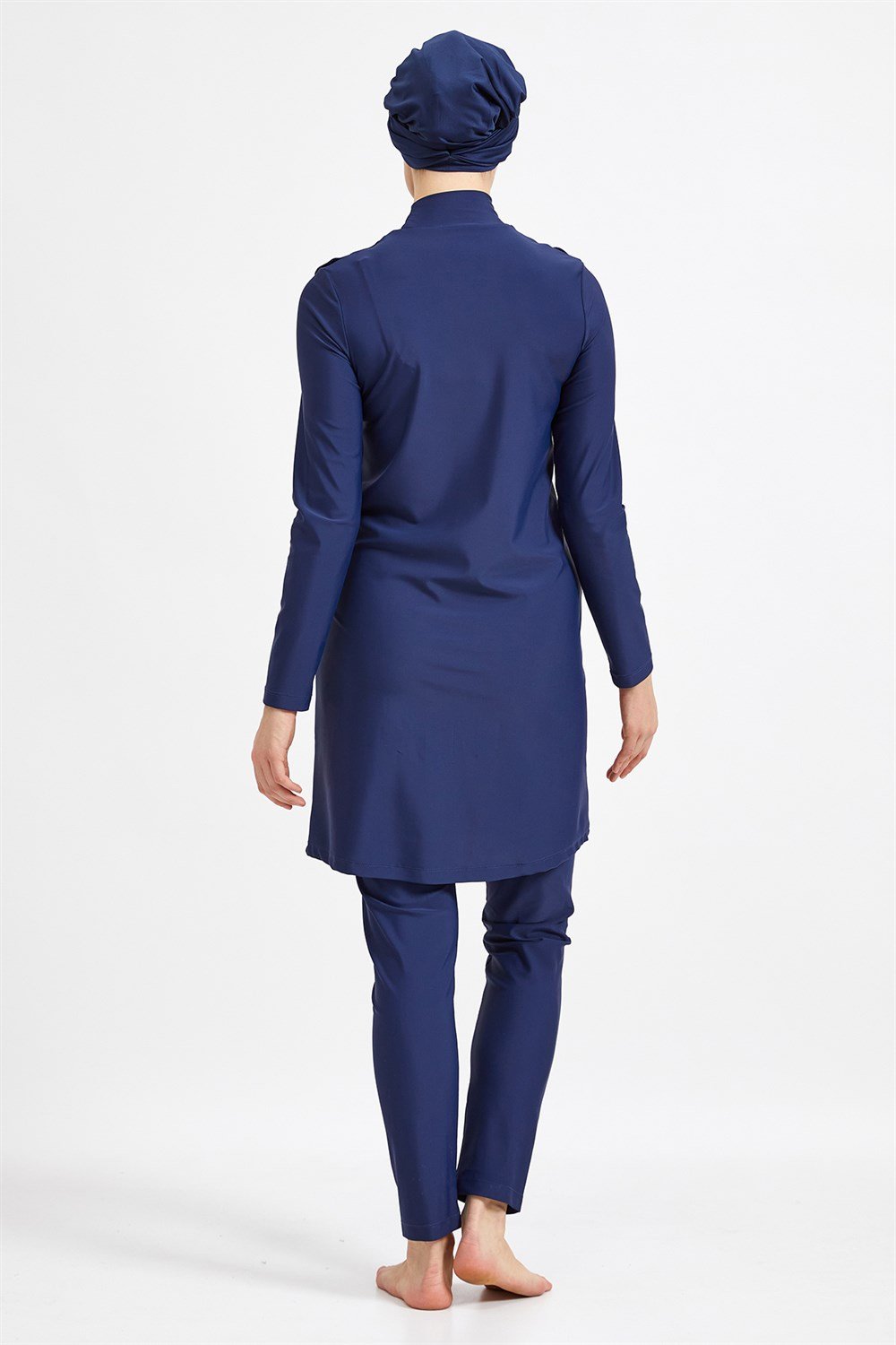 Tasarım Likralı Tam Kapalı Mayo Tesettür Mayo Remsa Mayo 0525 Koyu Lacivert 
