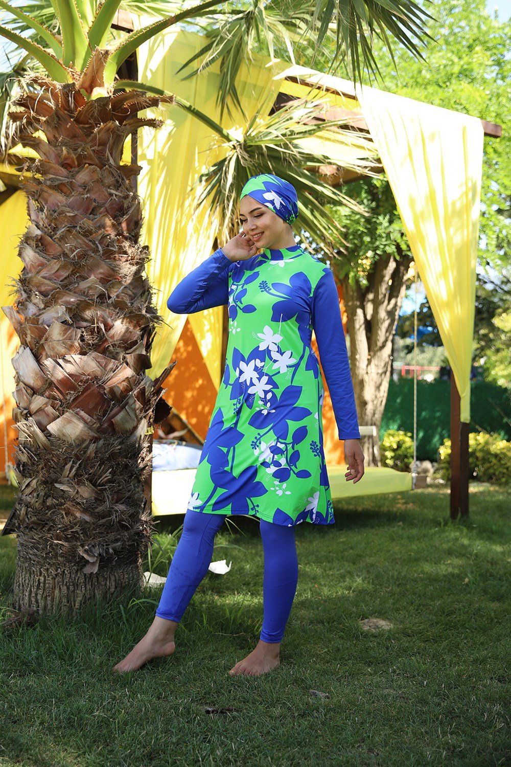 Tasarım Tam Kapalı Tesettür Mayo Remsa Mayo Yeşil 900-209