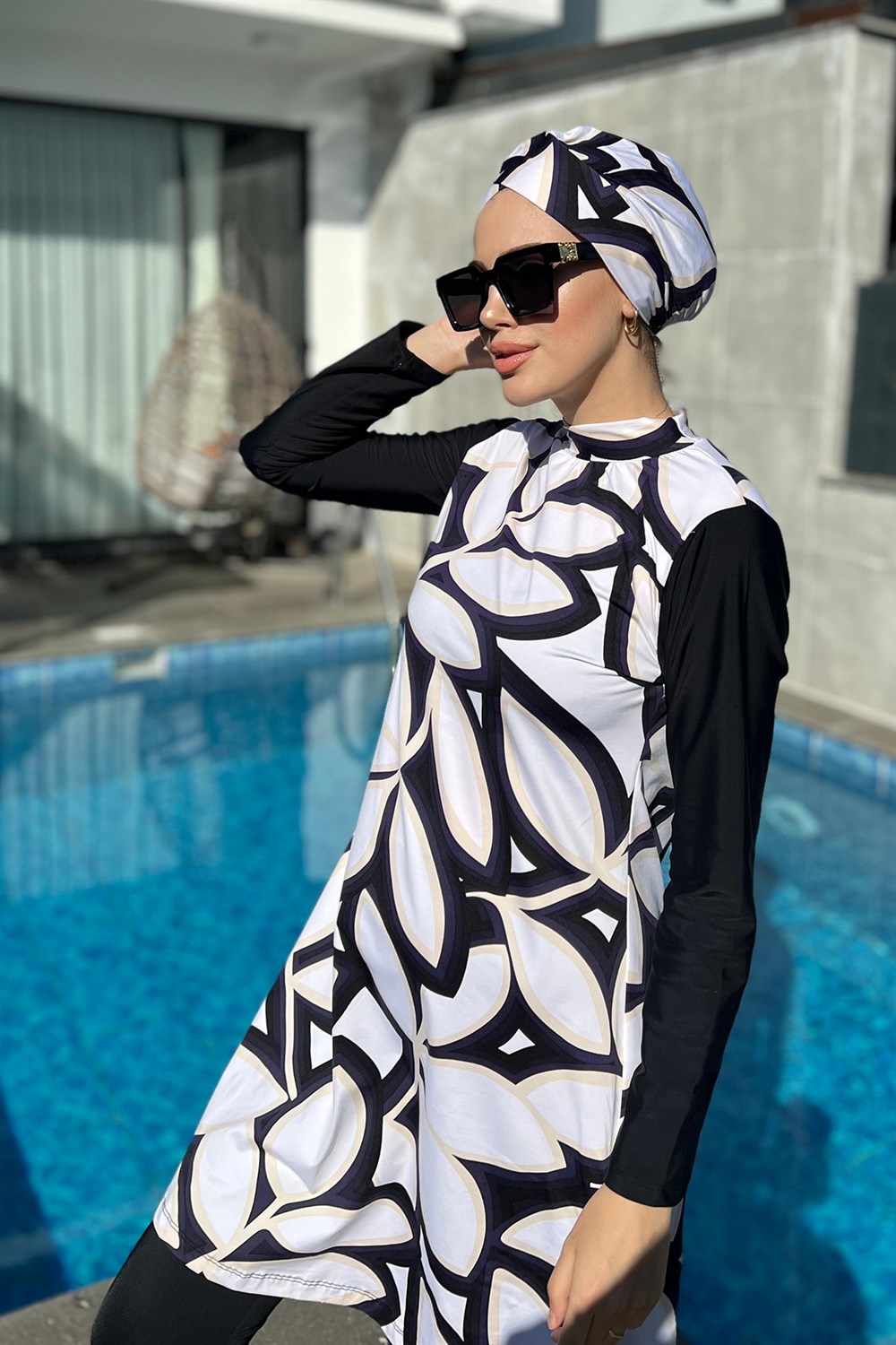 Tasarım Tam Kapalı Tesettür Mayo Remsa Mayo Bej 900-400-2