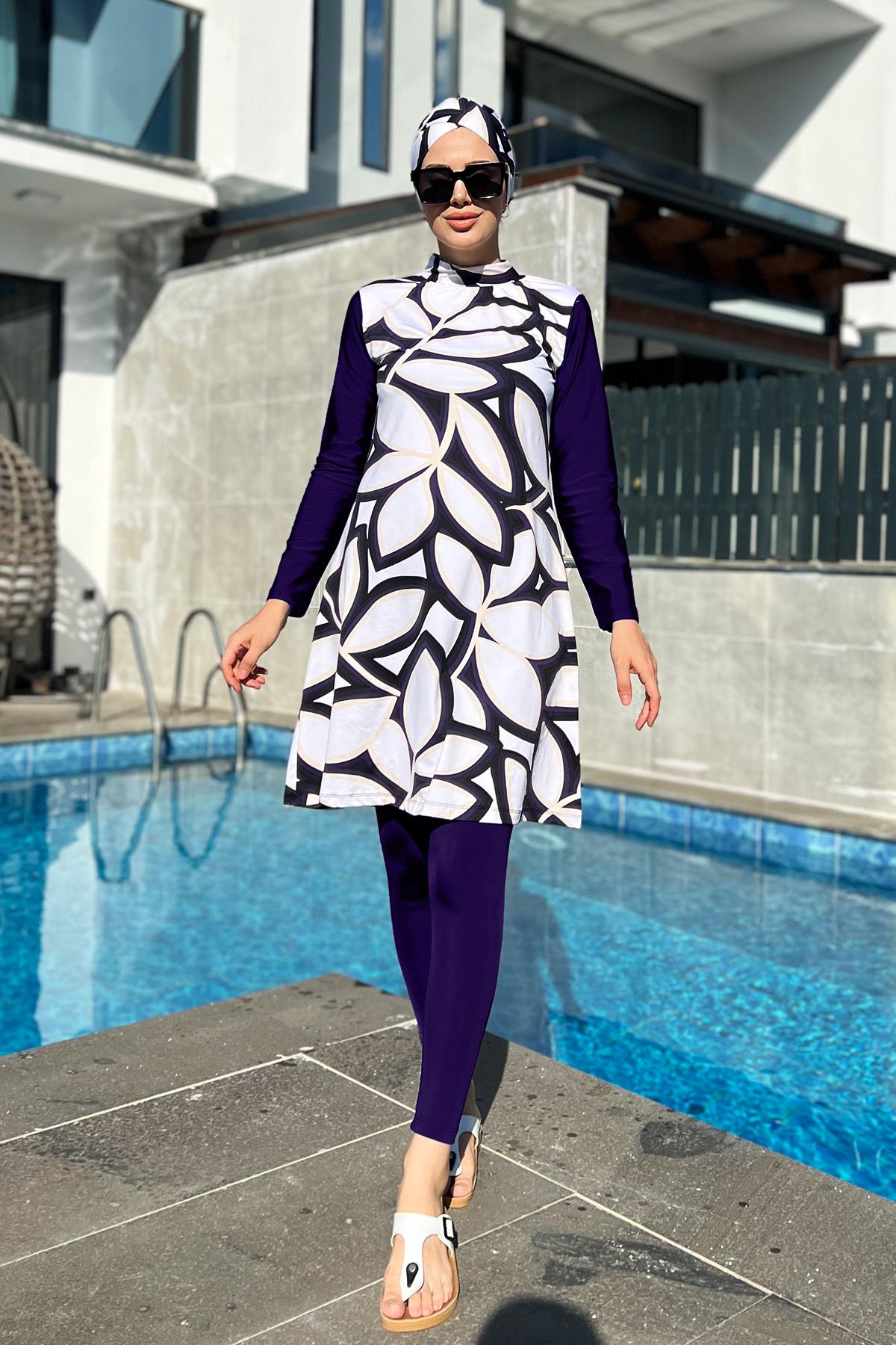 Tasarım Tam Kapalı Tesettür Mayo Remsa Mayo Lacivert 900-400-7