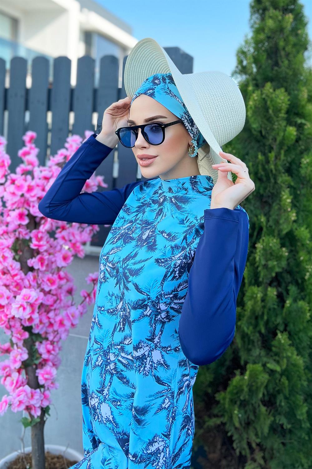 Tasarım Tam Kapalı Tesettür Mayo Remsa Mayo 900-404 Palmiye