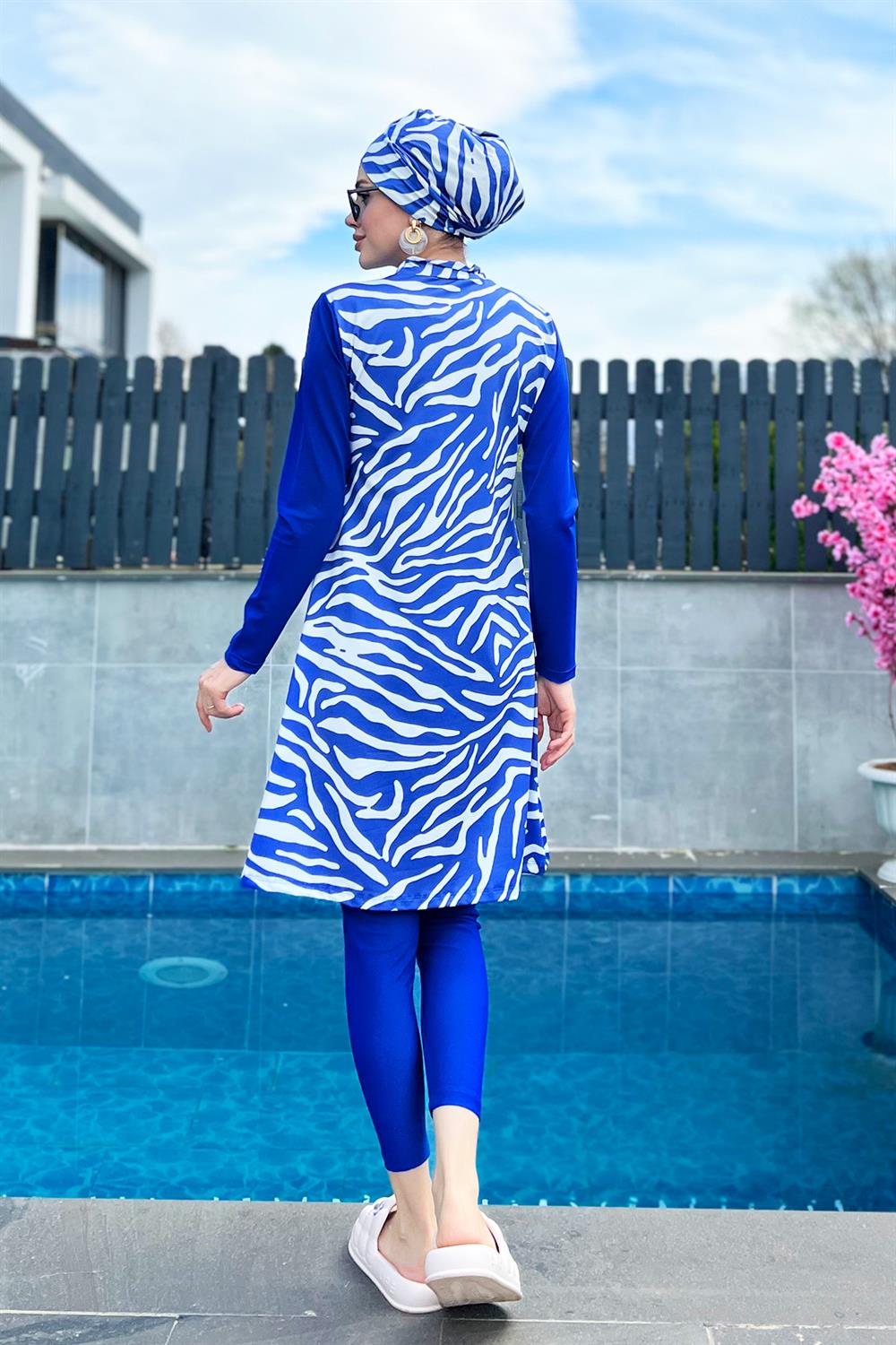 Tasarım Tam Kapalı Tesettür Mayo Remsa Mayo 900-403 Saks