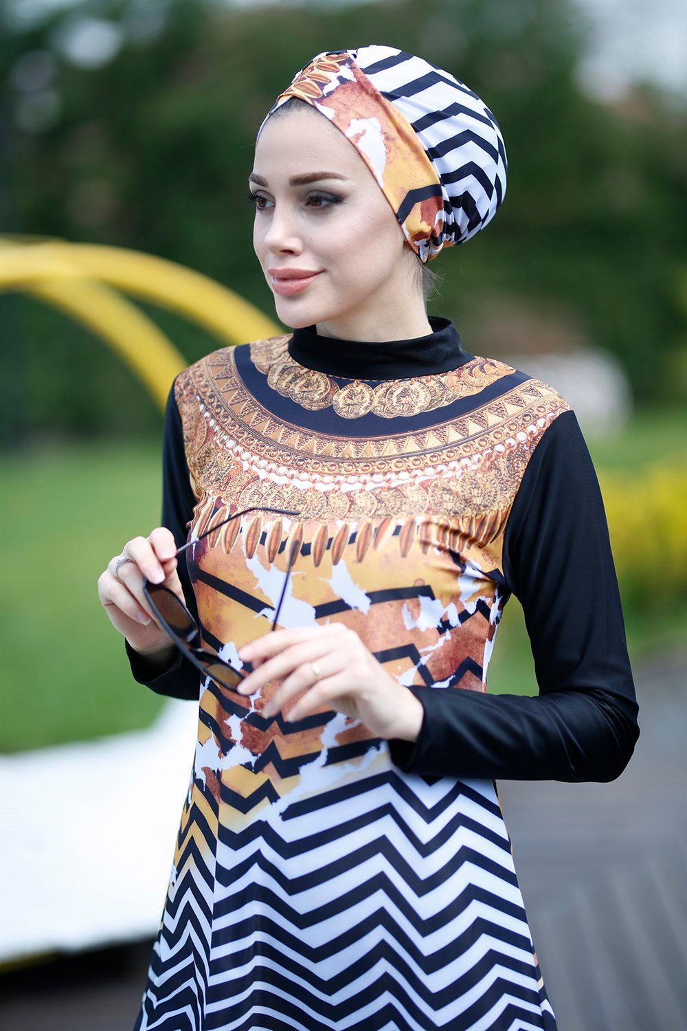 Tasarım Tam Kapalı Tesettür Mayo Remsa Mayo ANTİK