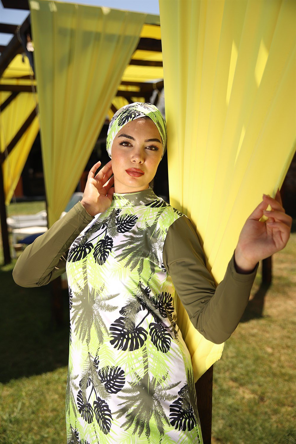 Tasarım Tam Kapalı Tesettür Mayo Remsa Mayo Yeşil 900-202