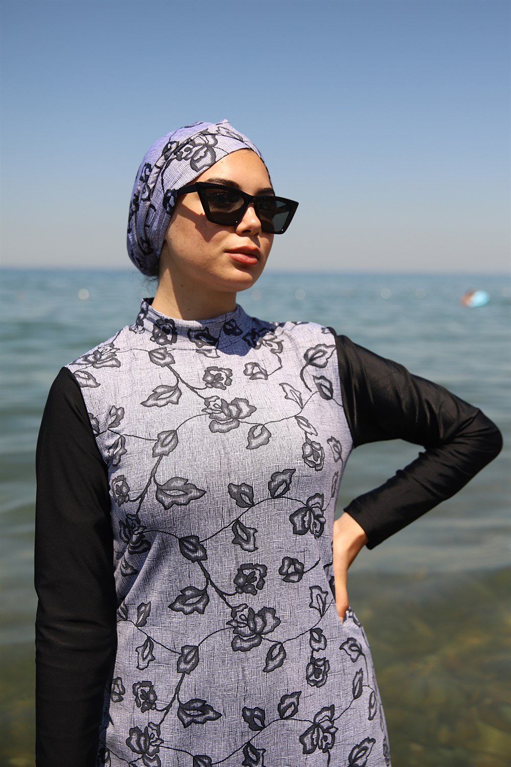 Tasarım Tam Kapalı Tesettür Mayo Remsa Mayo Siyah 900-203