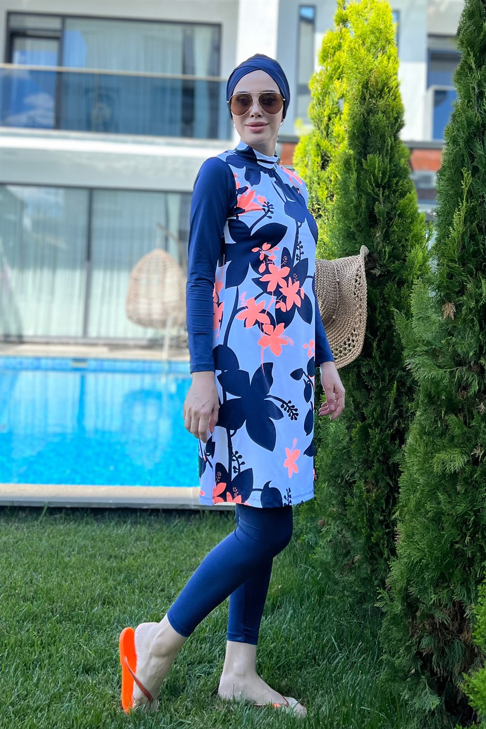 Tasarım Tam Kapalı Tesettür Mayo Remsa Mayo Turuncu 900-400-3