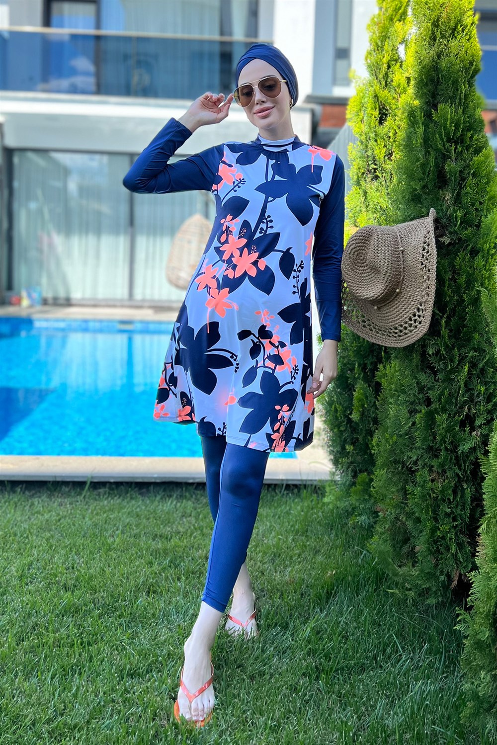 Tasarım Tam Kapalı Tesettür Mayo Remsa Mayo Turuncu 900-400-3