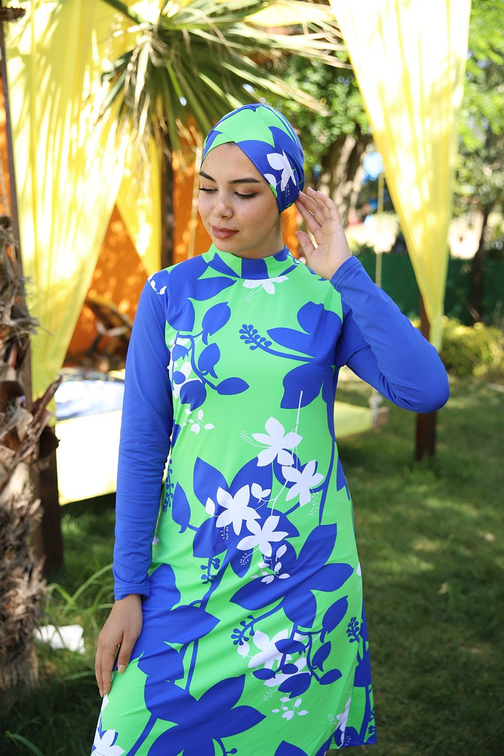 Tasarım Tam Kapalı Tesettür Mayo Remsa Mayo Yeşil 900-209