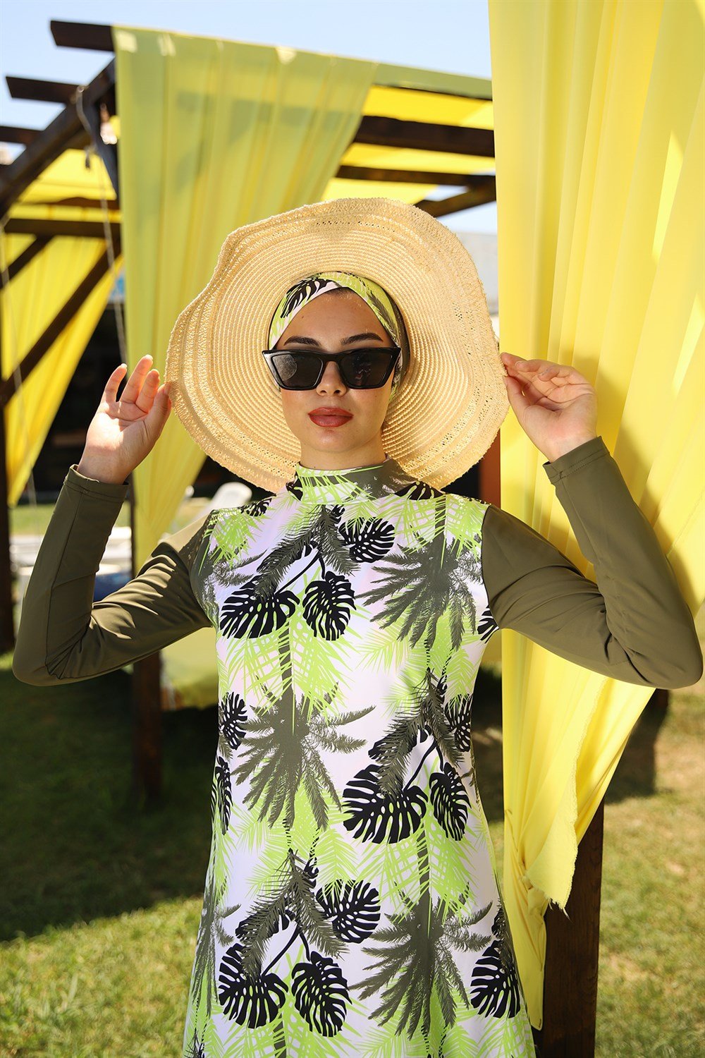 Tasarım Tam Kapalı Tesettür Mayo Remsa Mayo Yeşil 900-202