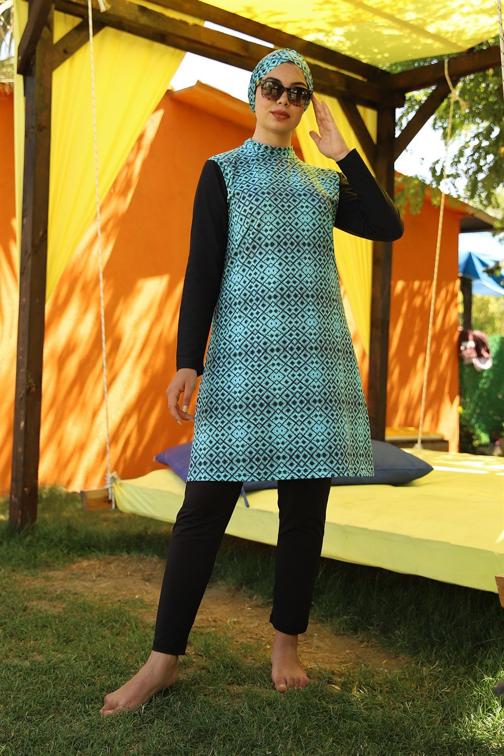 Tasarım Tam Kapalı Tesettür Mayo Remsa Mayo Mint 900-200