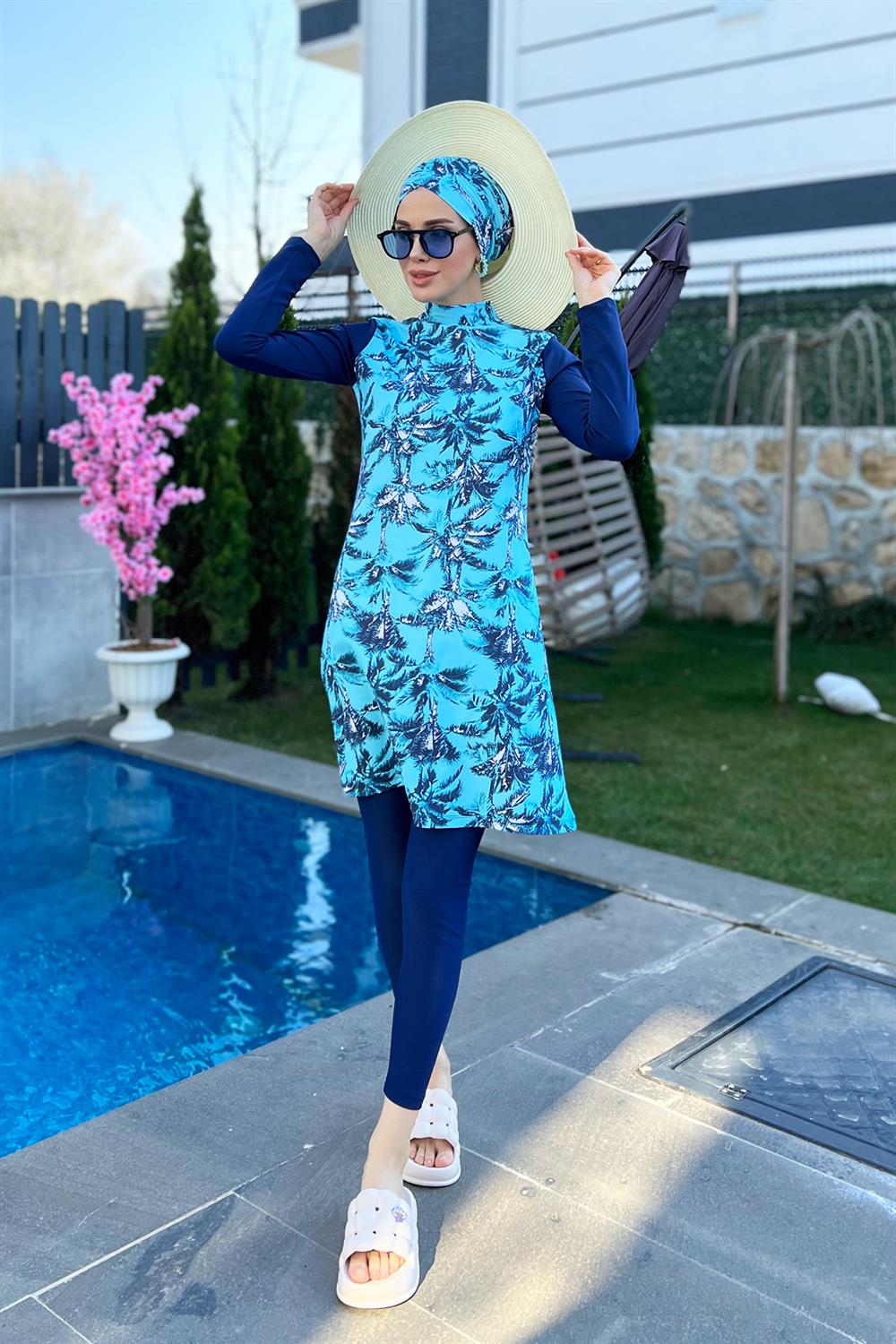 Tasarım Tam Kapalı Tesettür Mayo Remsa Mayo 900-404 Palmiye