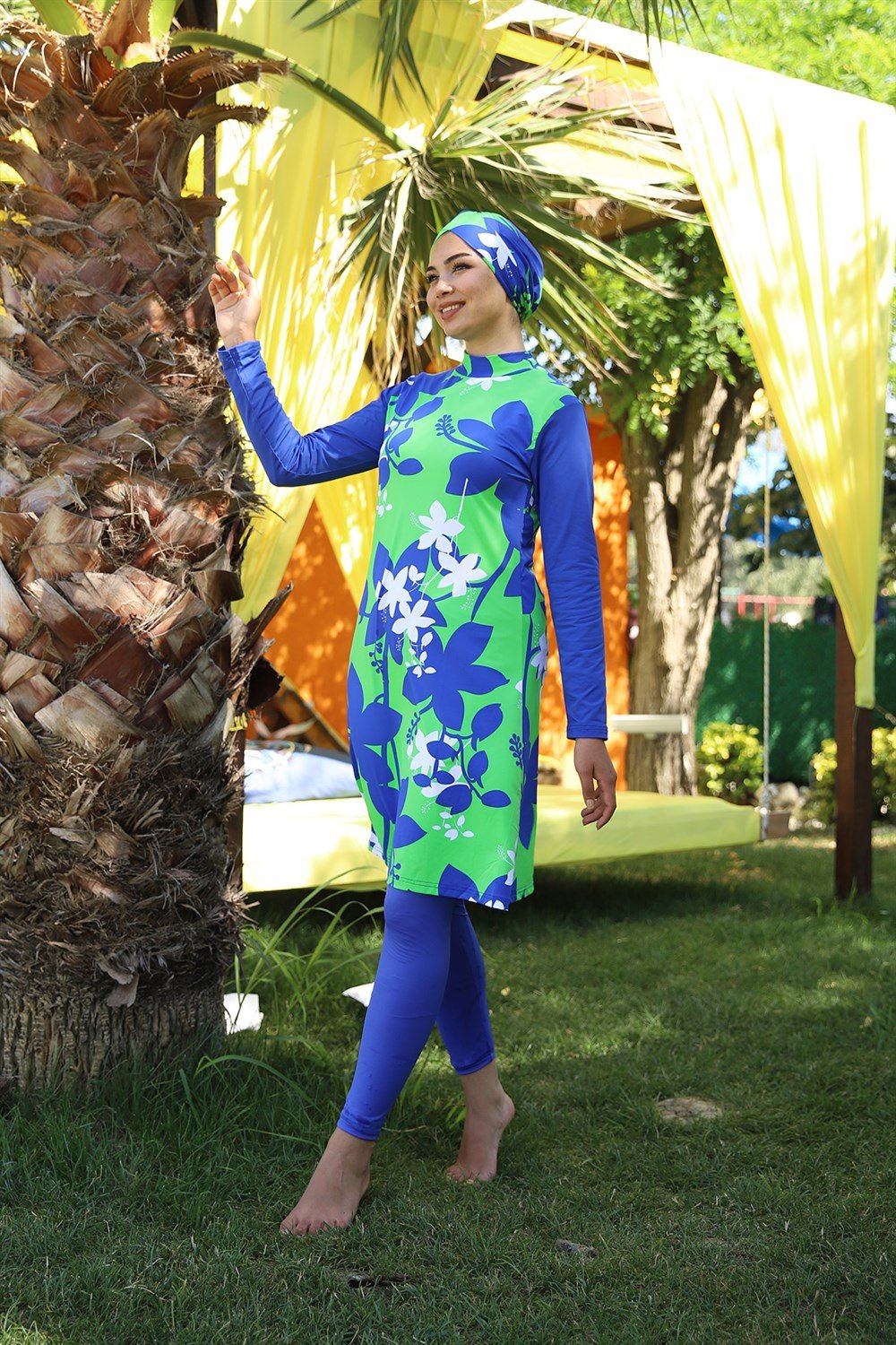 Tasarım Tam Kapalı Tesettür Mayo Remsa Mayo Yeşil 900-209