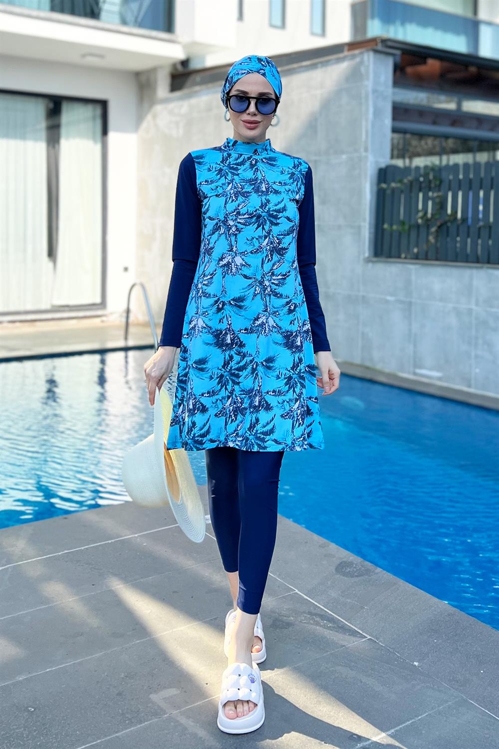 Tasarım Tam Kapalı Tesettür Mayo Remsa Mayo 900-404 Palmiye