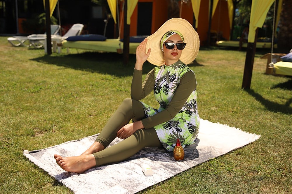 Tasarım Tam Kapalı Tesettür Mayo Remsa Mayo Yeşil 900-202