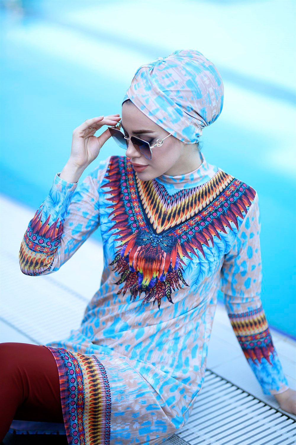 Tasarım Tam Kapalı Tesettür Mayo Remsa Mayo Afrika