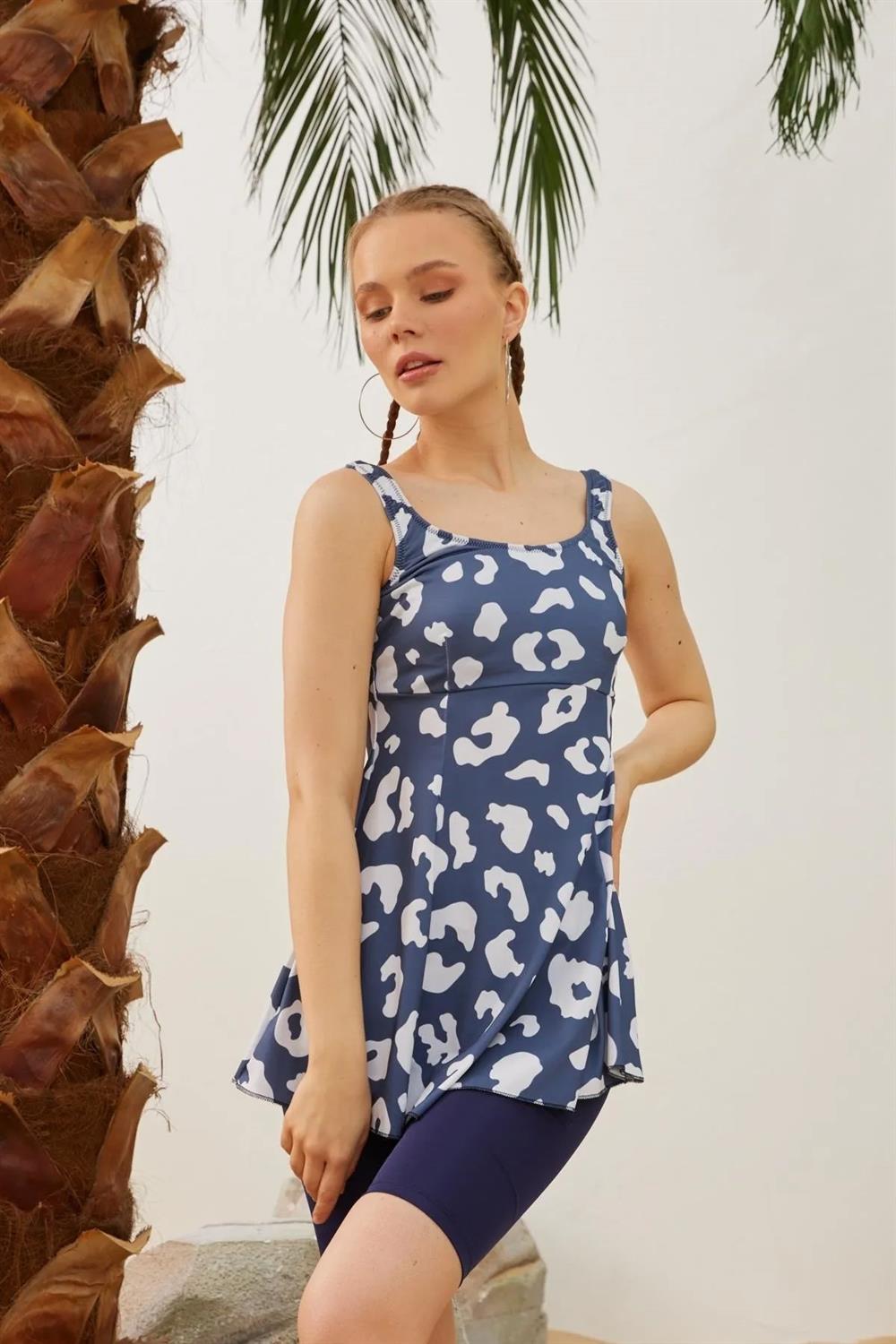 Taytlı Elbise Mayo Etekli Mayo Yüzücü Mayo S123-19