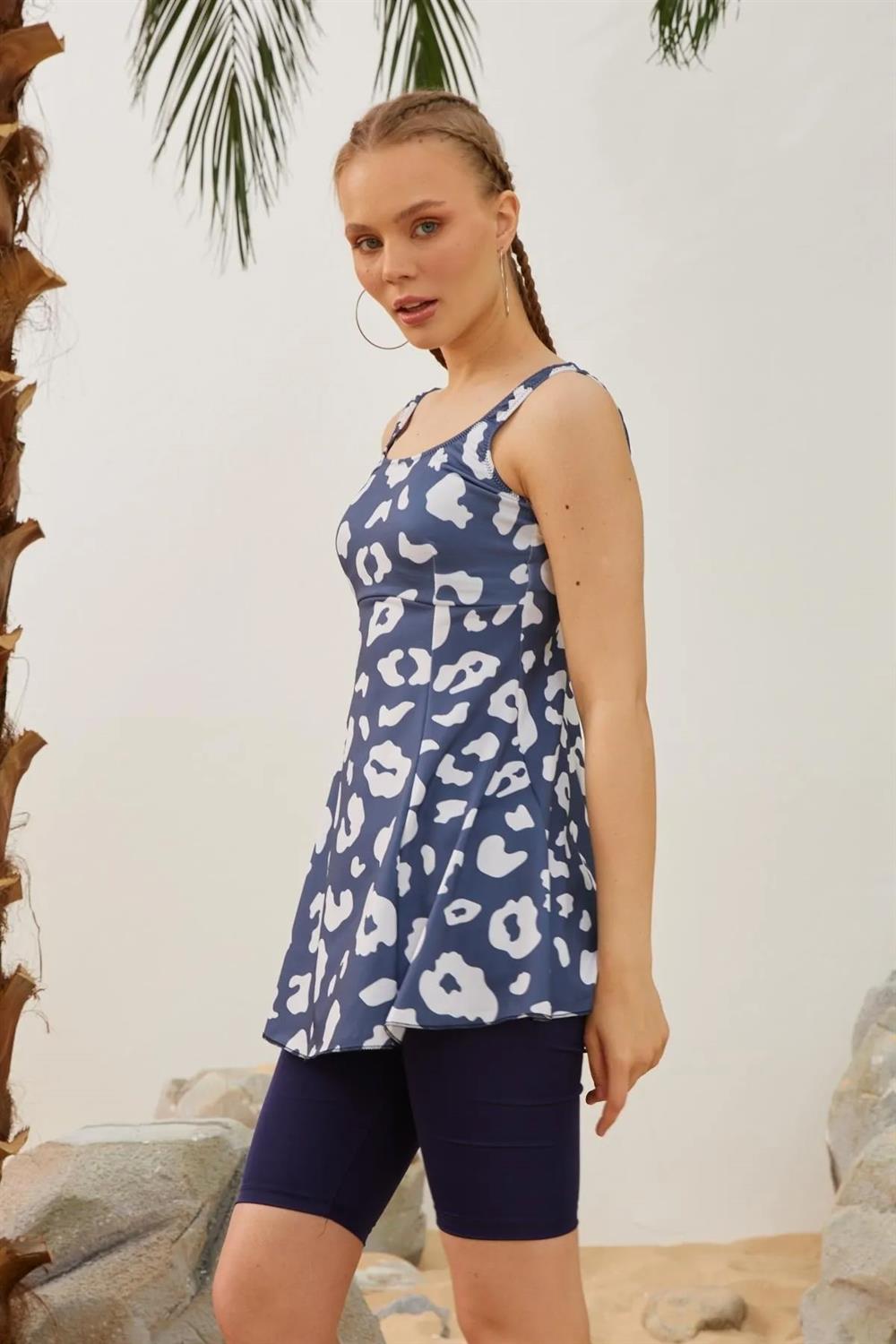 Taytlı Elbise Mayo Etekli Mayo Yüzücü Mayo S123-19