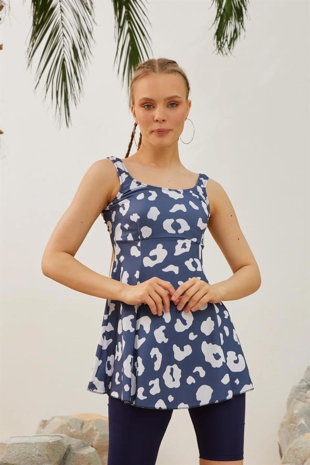 Taytlı Elbise Mayo Etekli Mayo Yüzücü Mayo S123-19