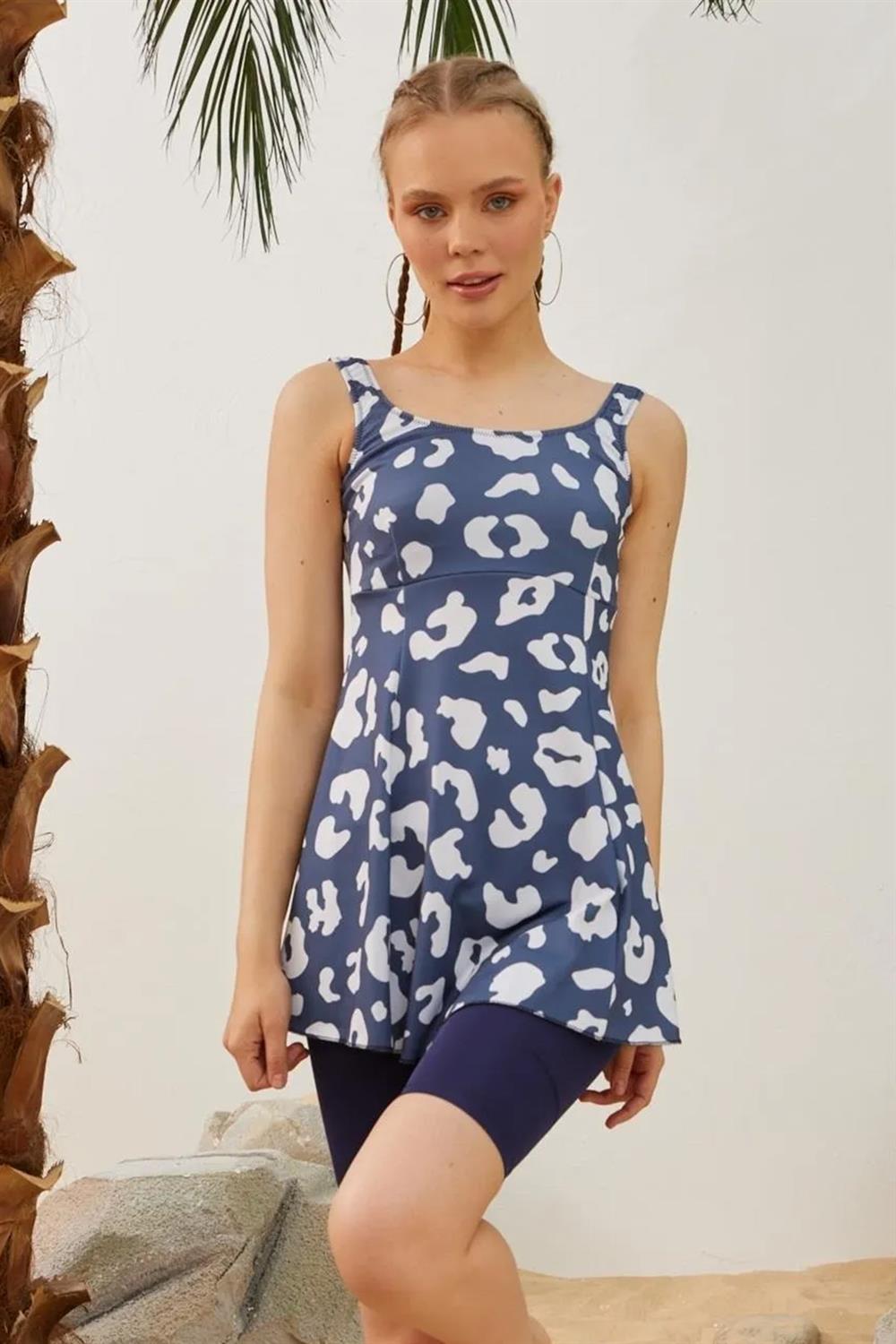 Taytlı Elbise Mayo Etekli Mayo Yüzücü Mayo S123-19